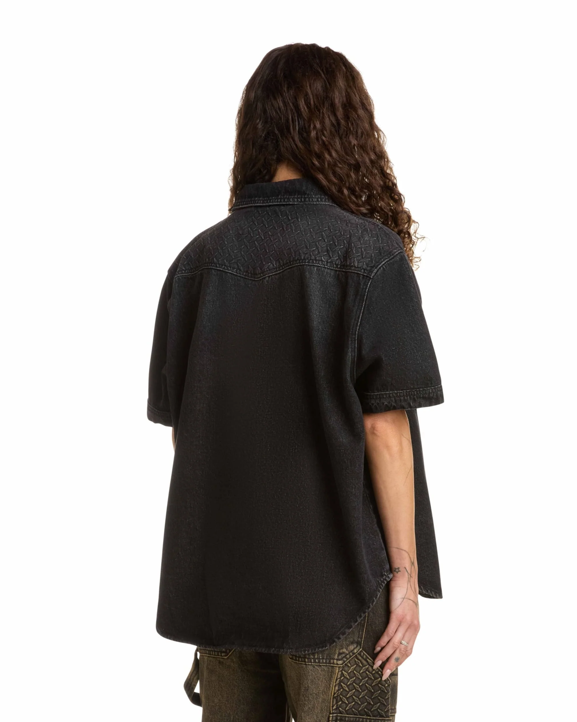 STEEL EMBOSSED DENIM WORK SHIRT - Image 5