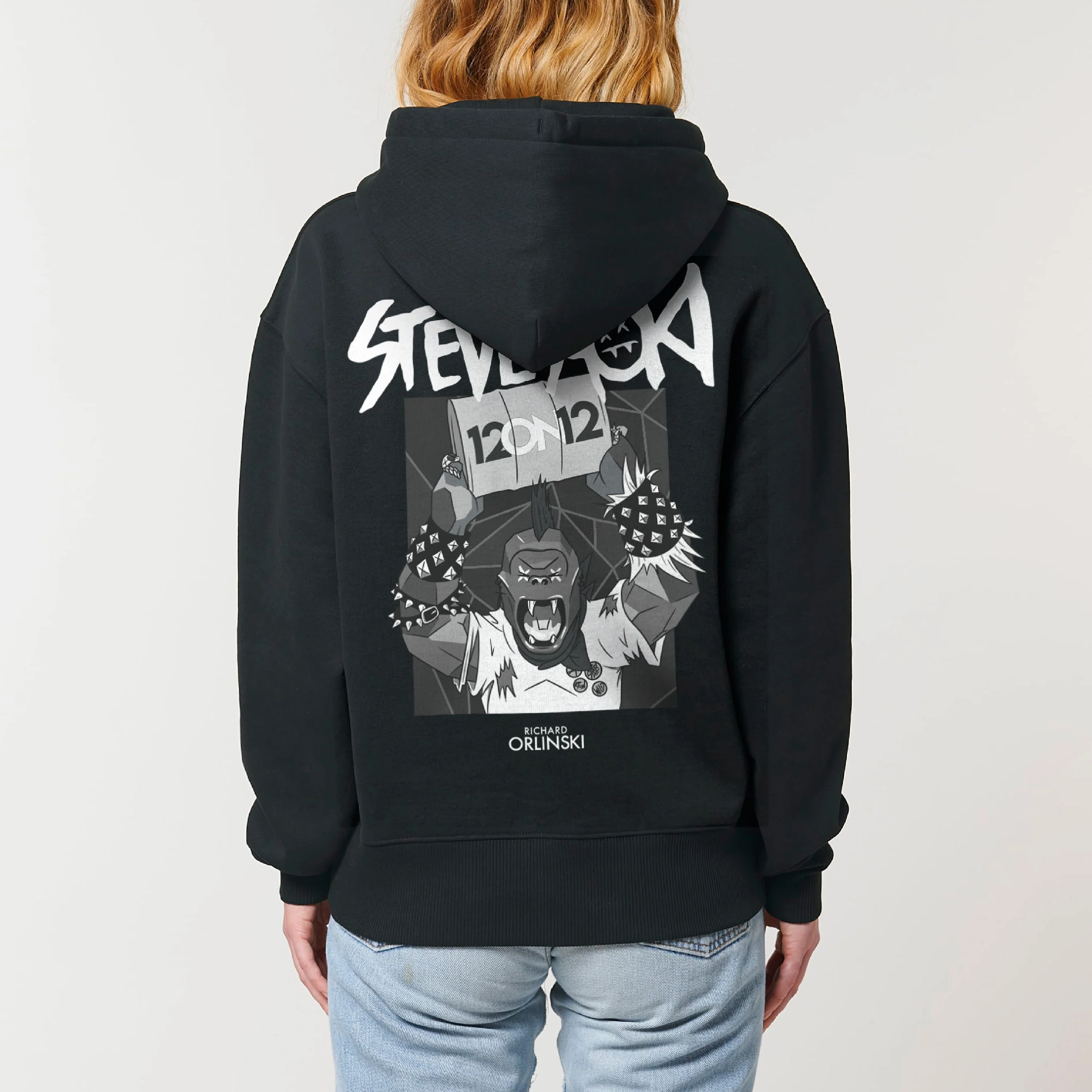 Steve Aoki x Richard Orlinski Punk Kong Hoodie - Image 20