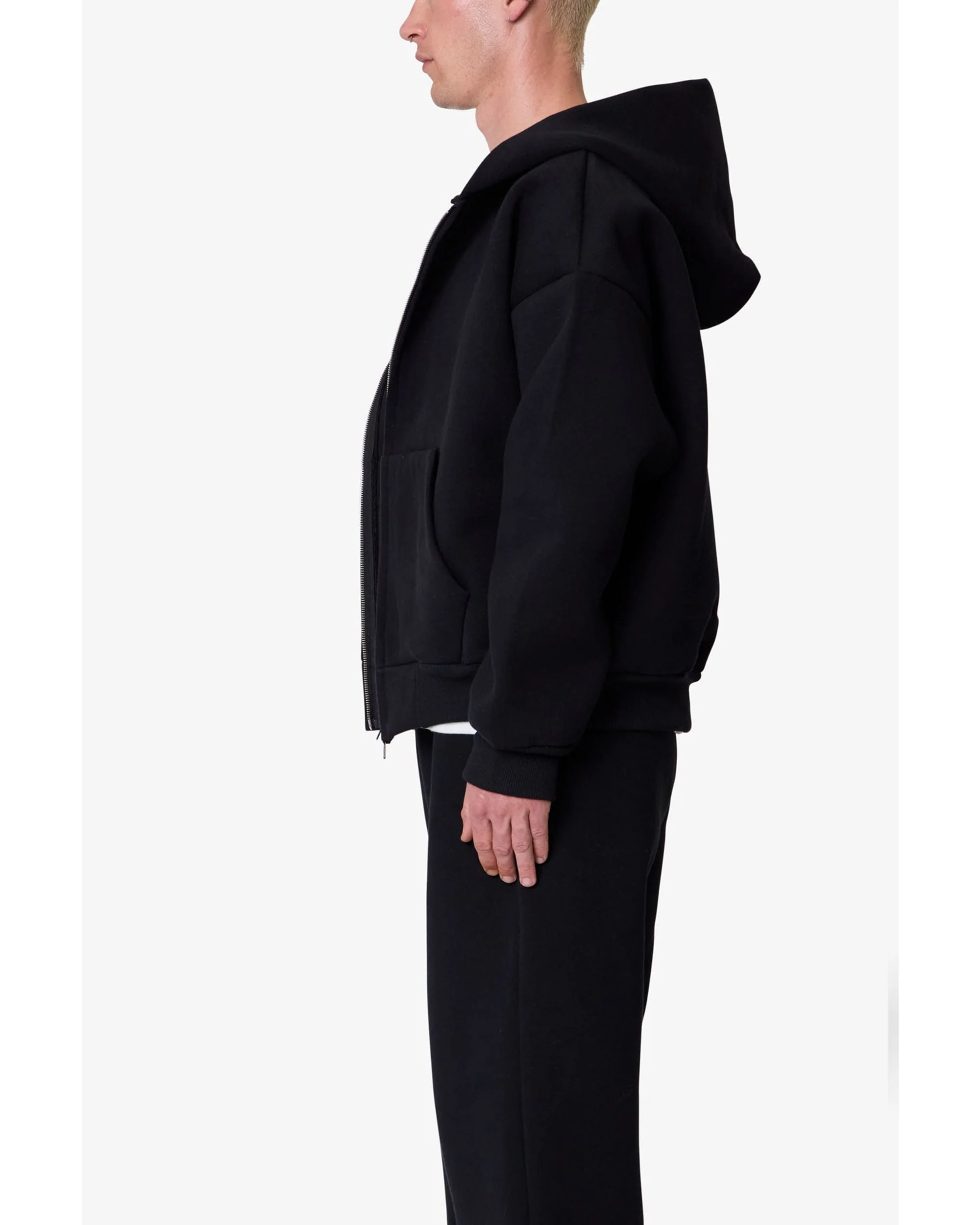 Stiff Lounge Zip Up Hoodie - Black - Image 5