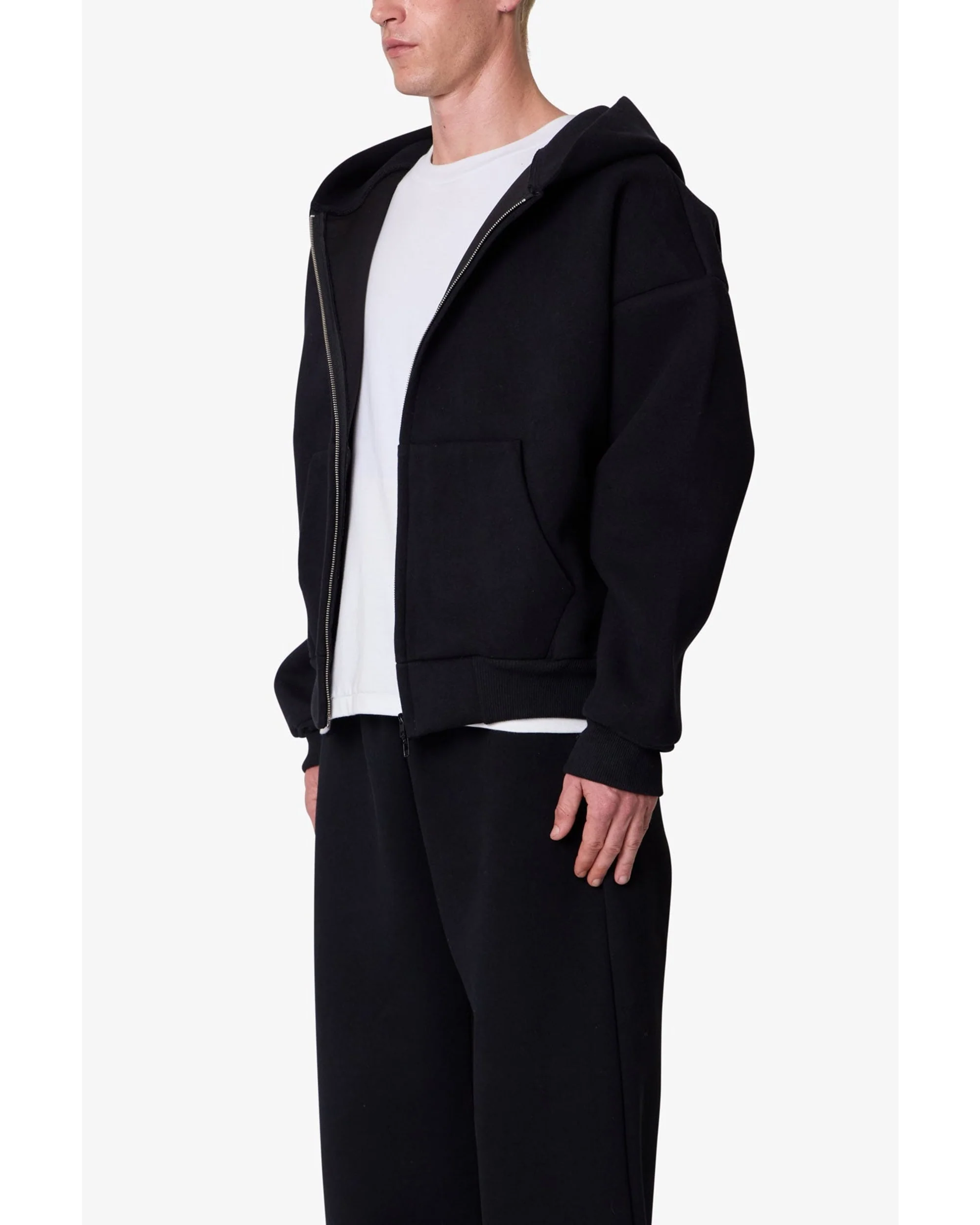 Stiff Lounge Zip Up Hoodie - Black - Image 6