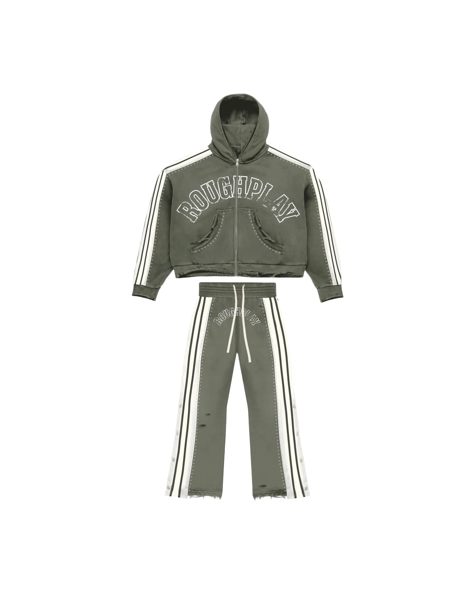 Stripe Sweatsuit - Olive