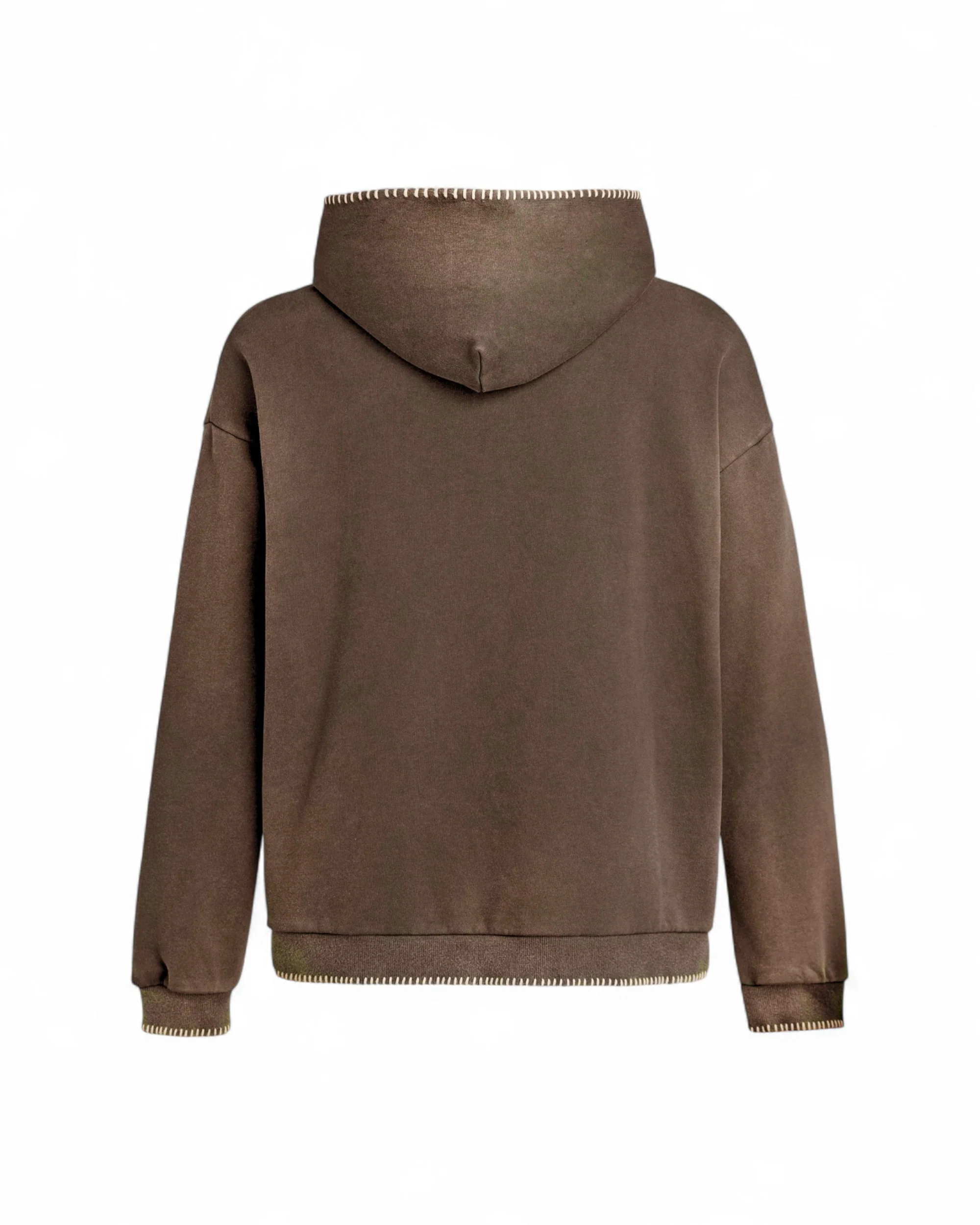 Stitched Border Distressed Logo Hoodie - Image 2
