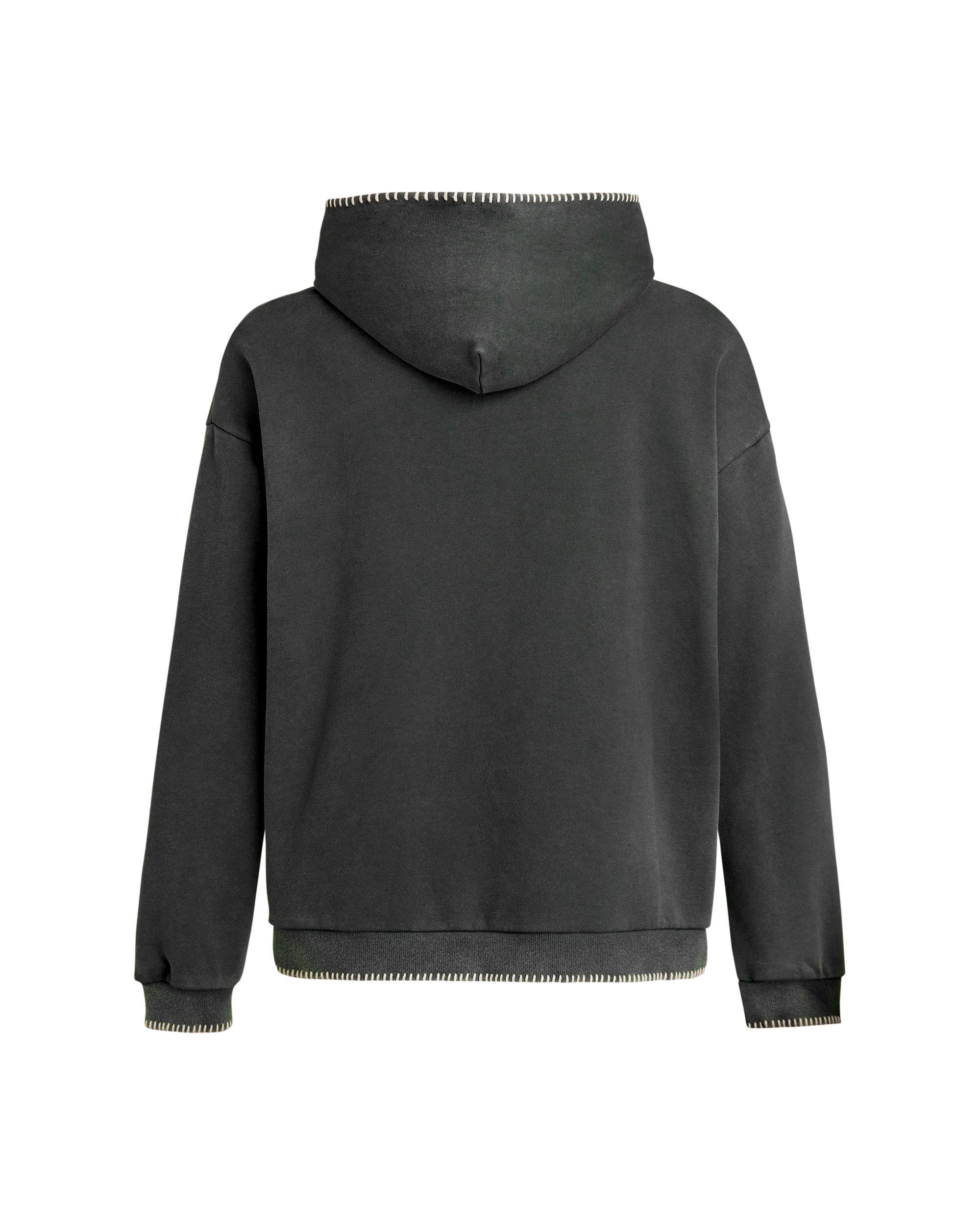 Stitched Border Distressed Logo Hoodie - Image 3