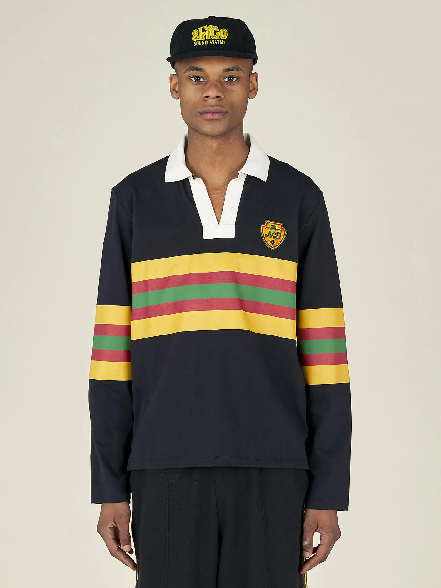 STRIPED RUGBY - BLACK - Image 14