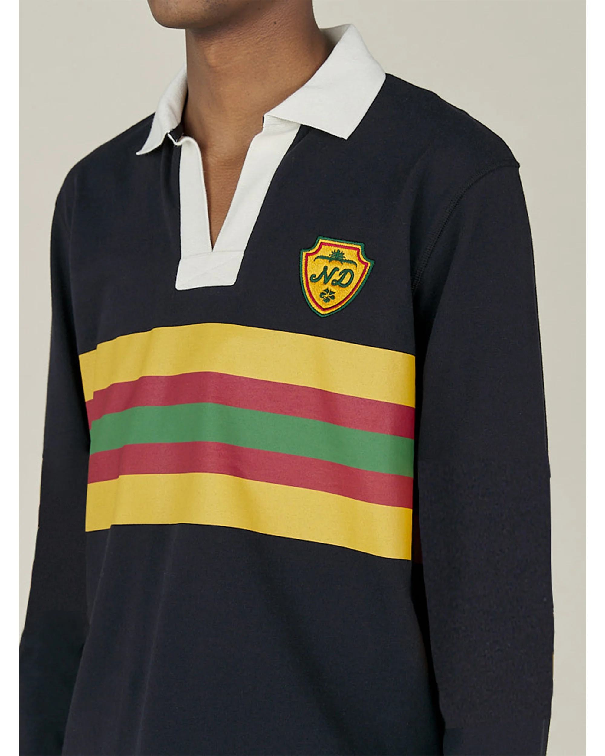 STRIPED RUGBY - BLACK - Image 2