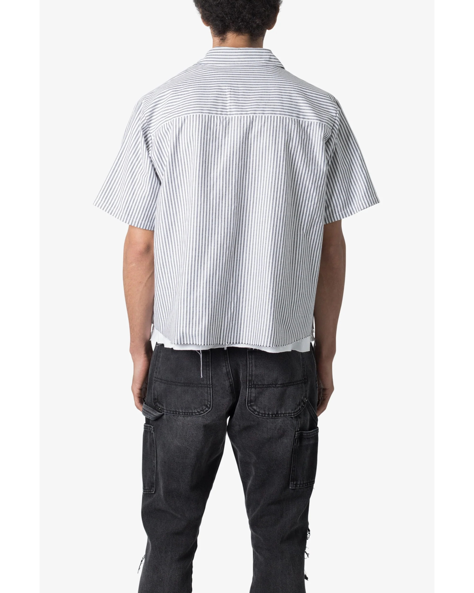 Striped S/S Shirt - Grey/White - Image 3