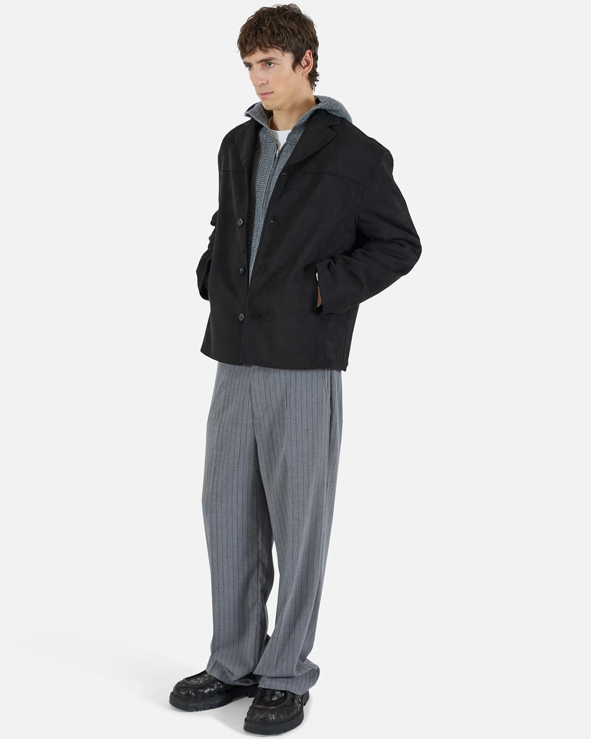 Suede Lapel Jacket - Image 3