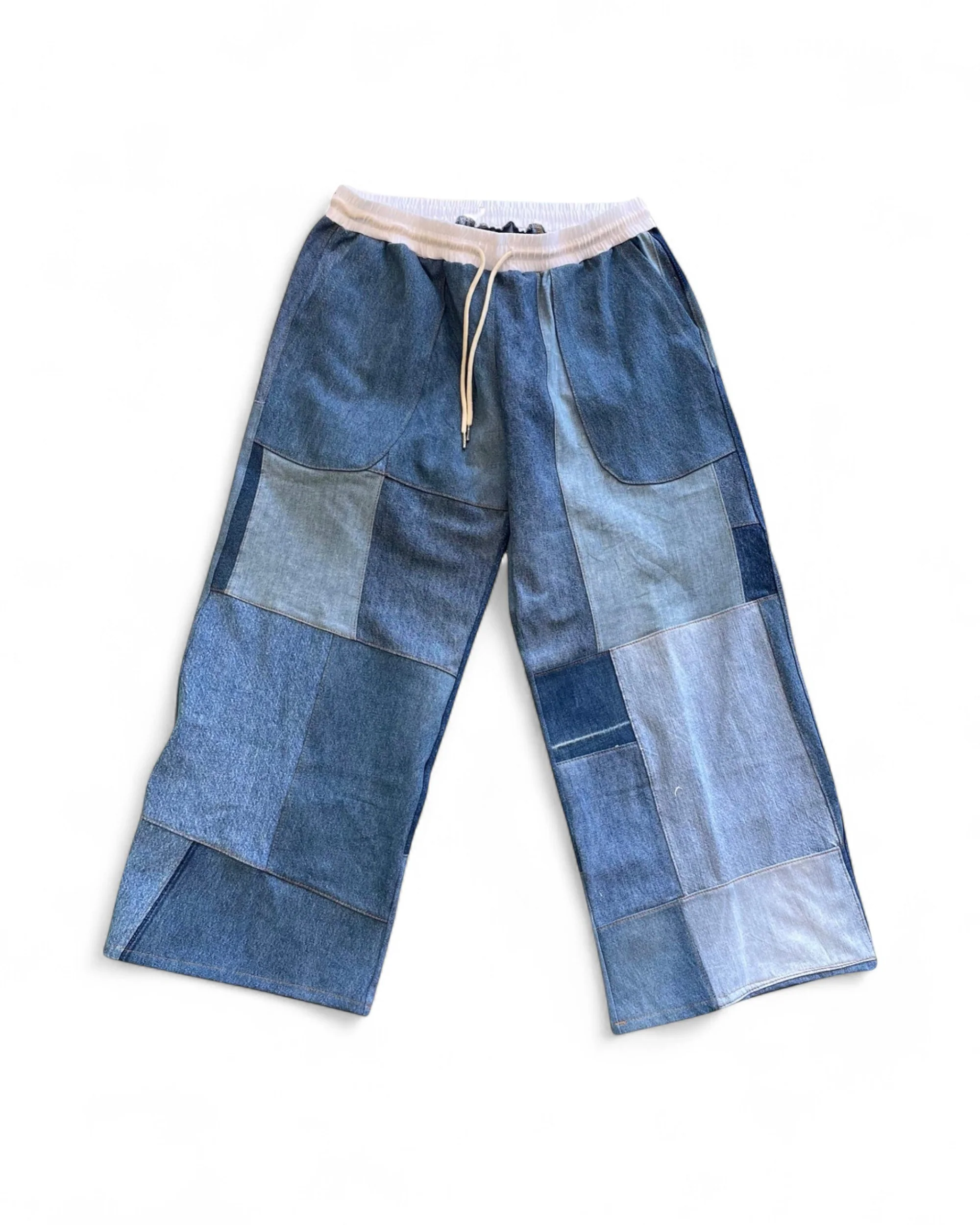 Super Wide Multi Tonal Denim Pant - Image 3