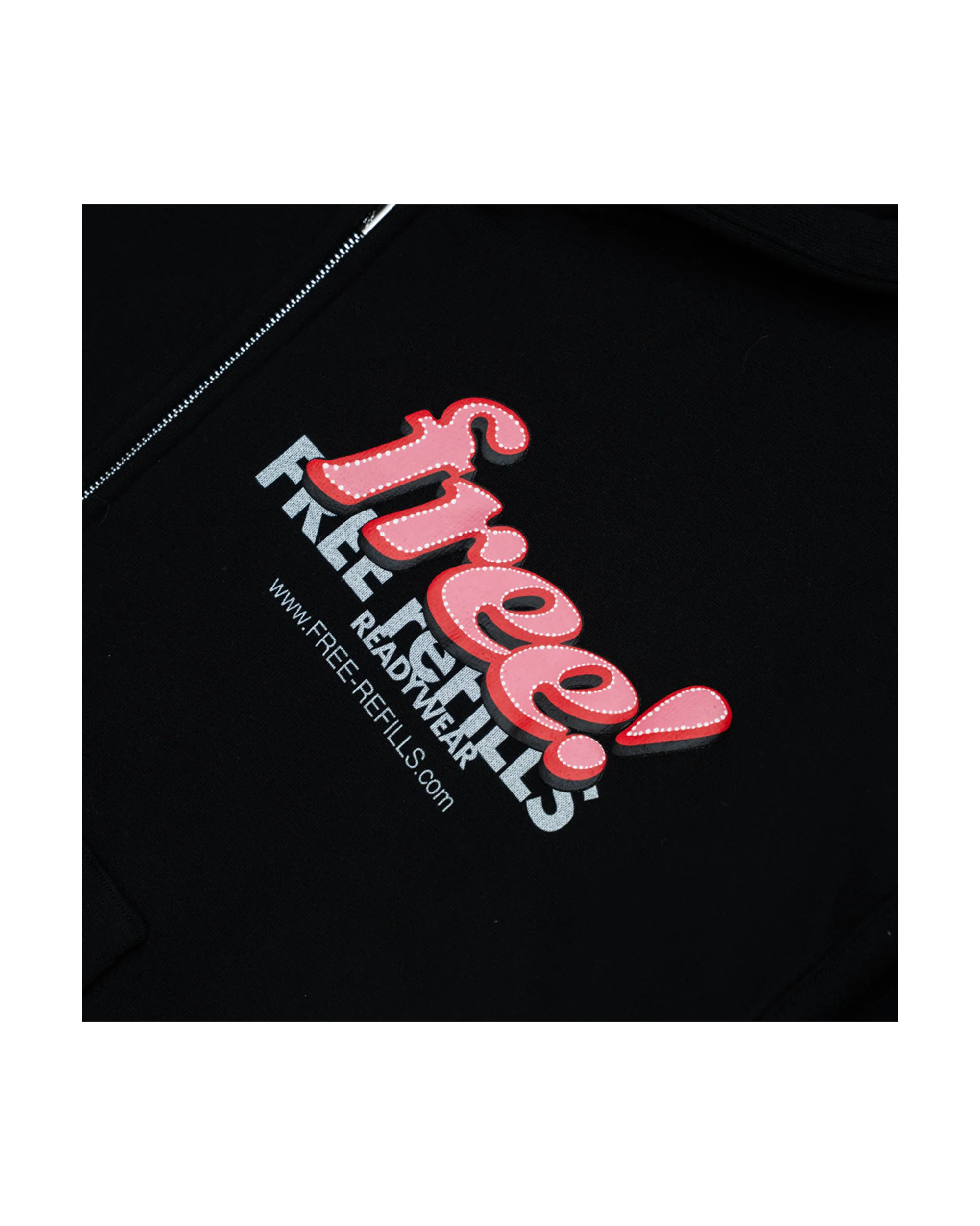 Tabloid Zip-Up Hoodie - Black - Image 3