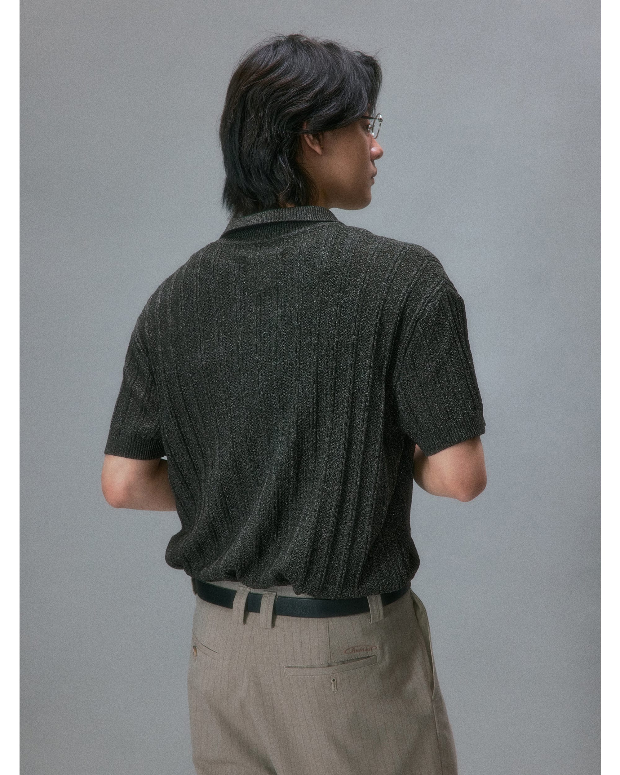 Takuya's Striped Knit Polo - Image 4