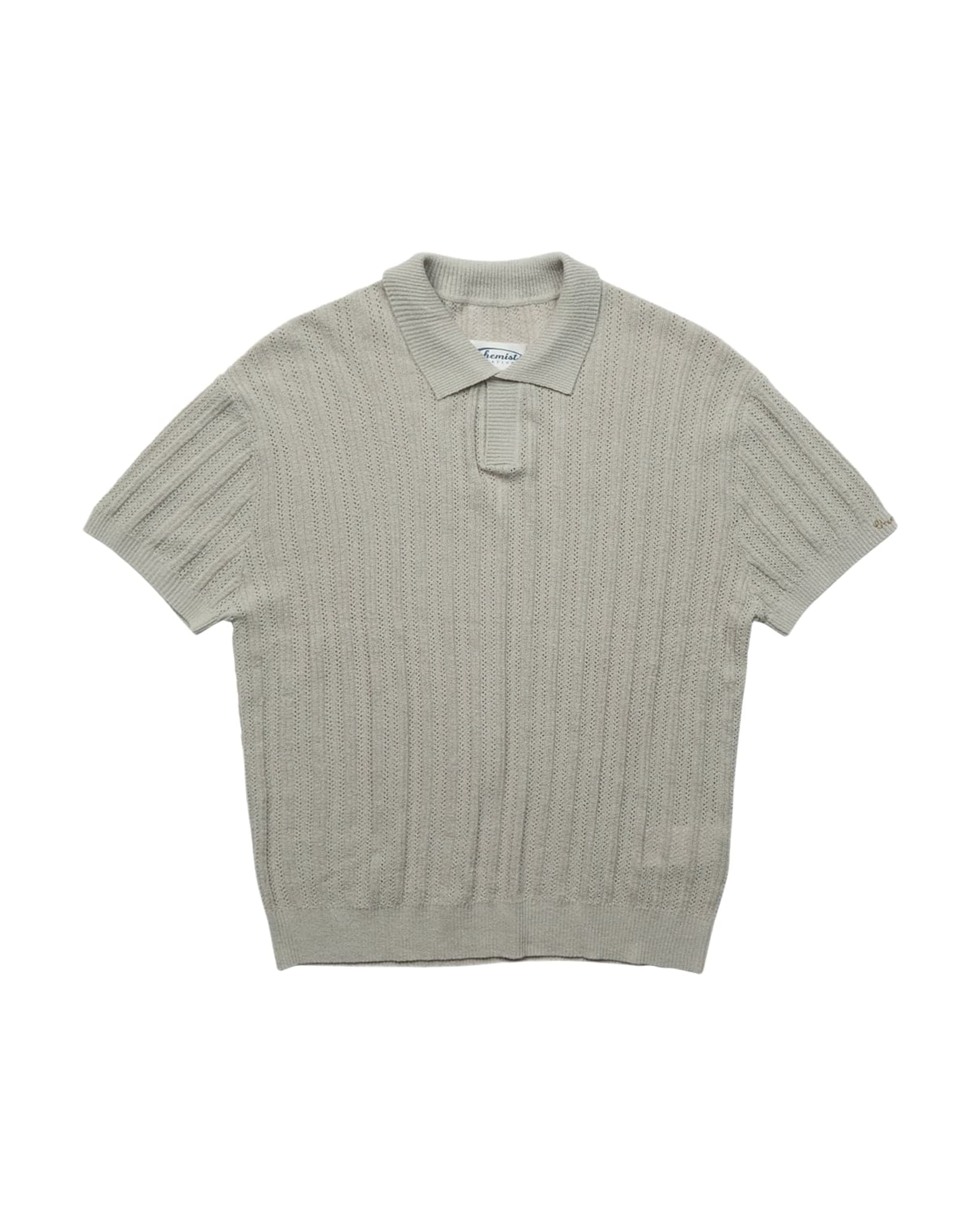 Takuya's Striped Knit Polo