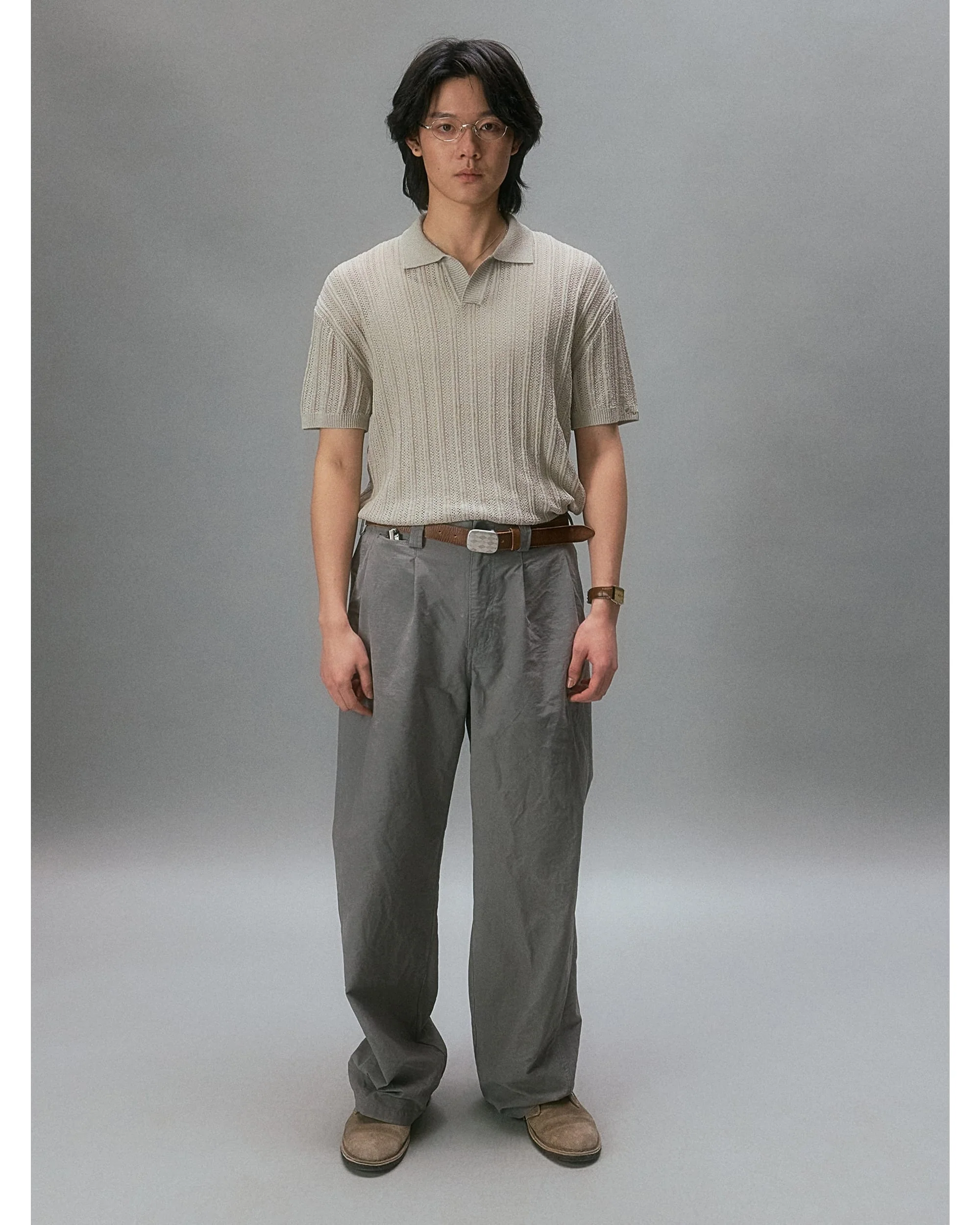 Takuya's Striped Knit Polo - Image 2