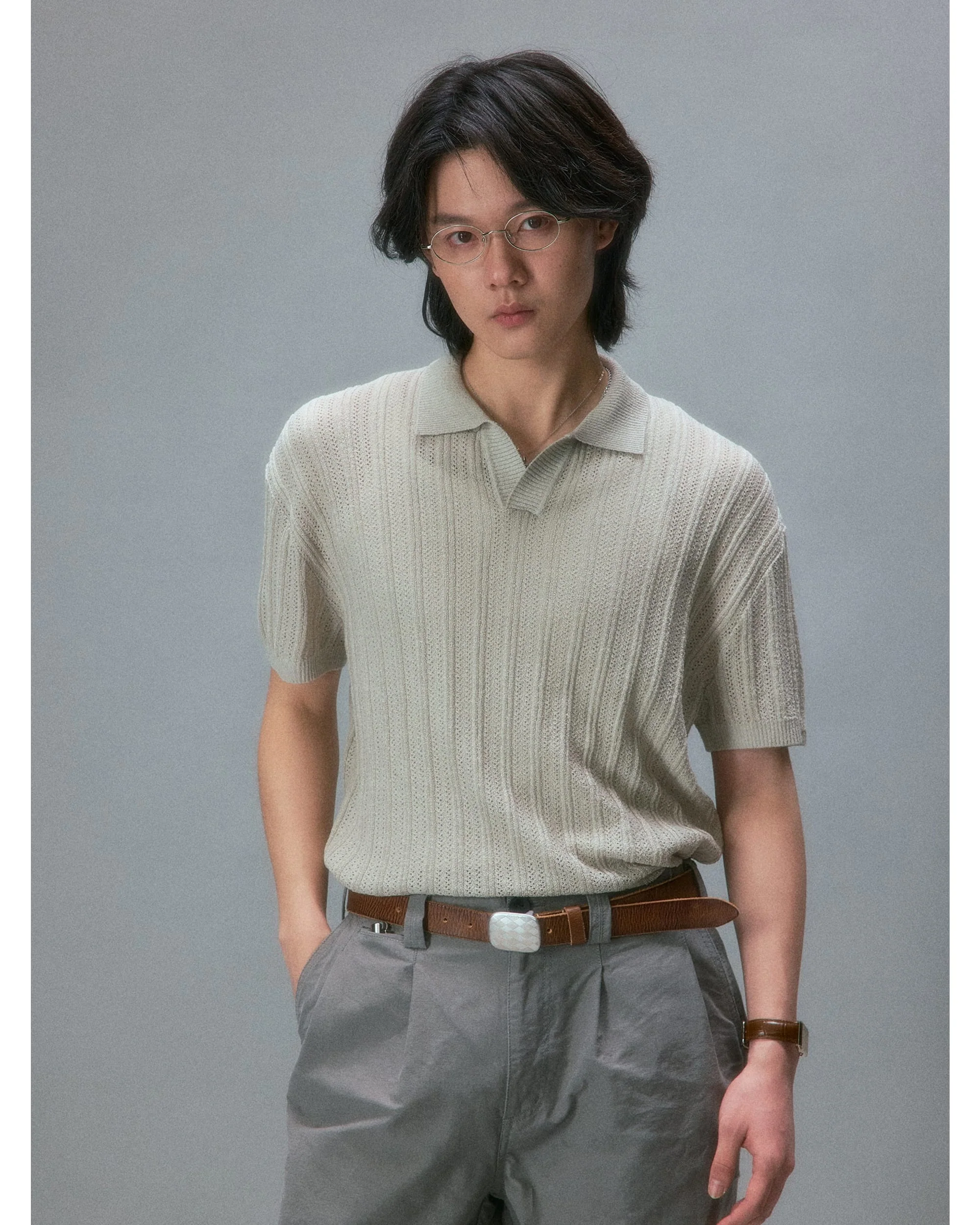 Takuya's Striped Knit Polo - Image 6