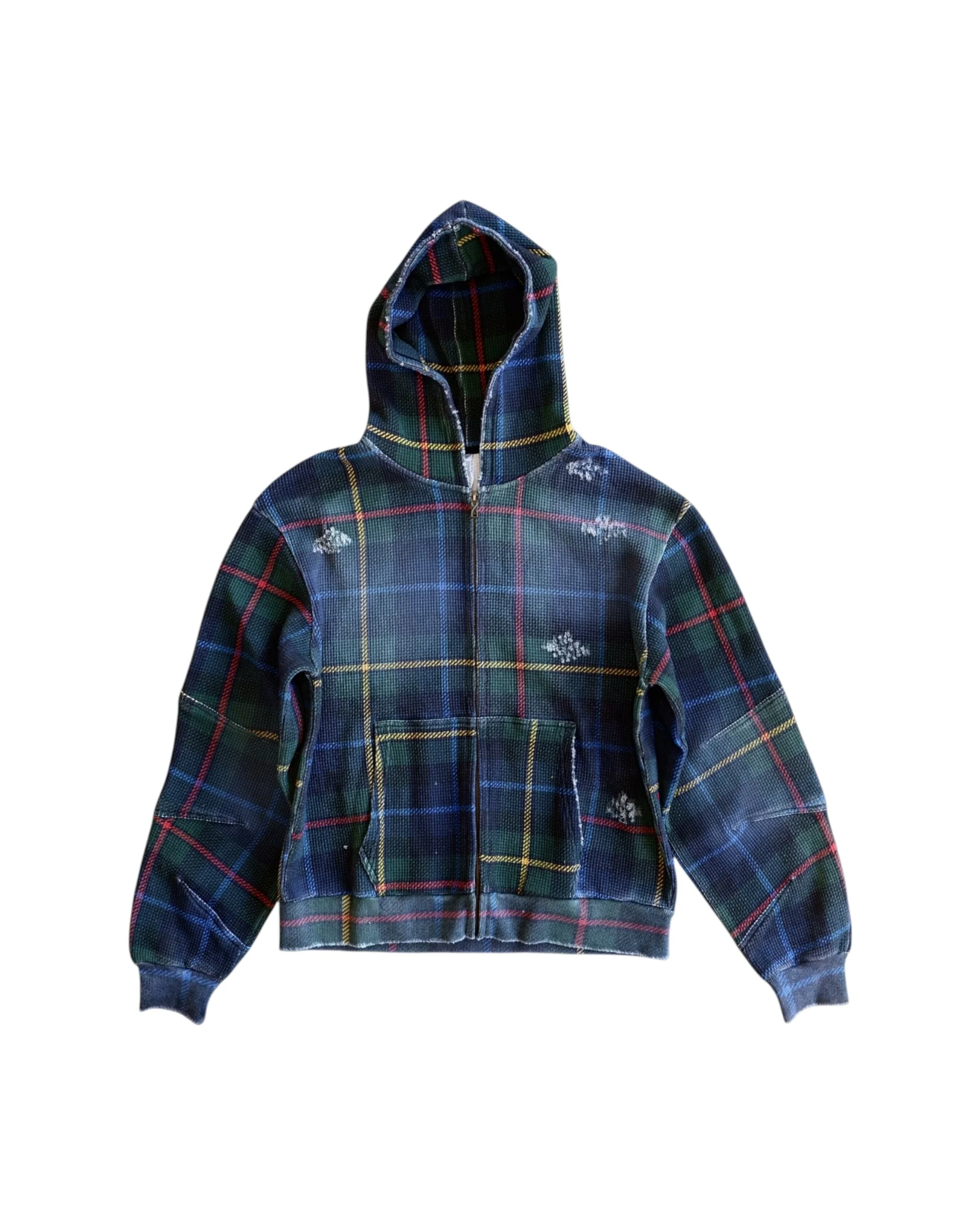 Tartan Plaid Hoodie Navy