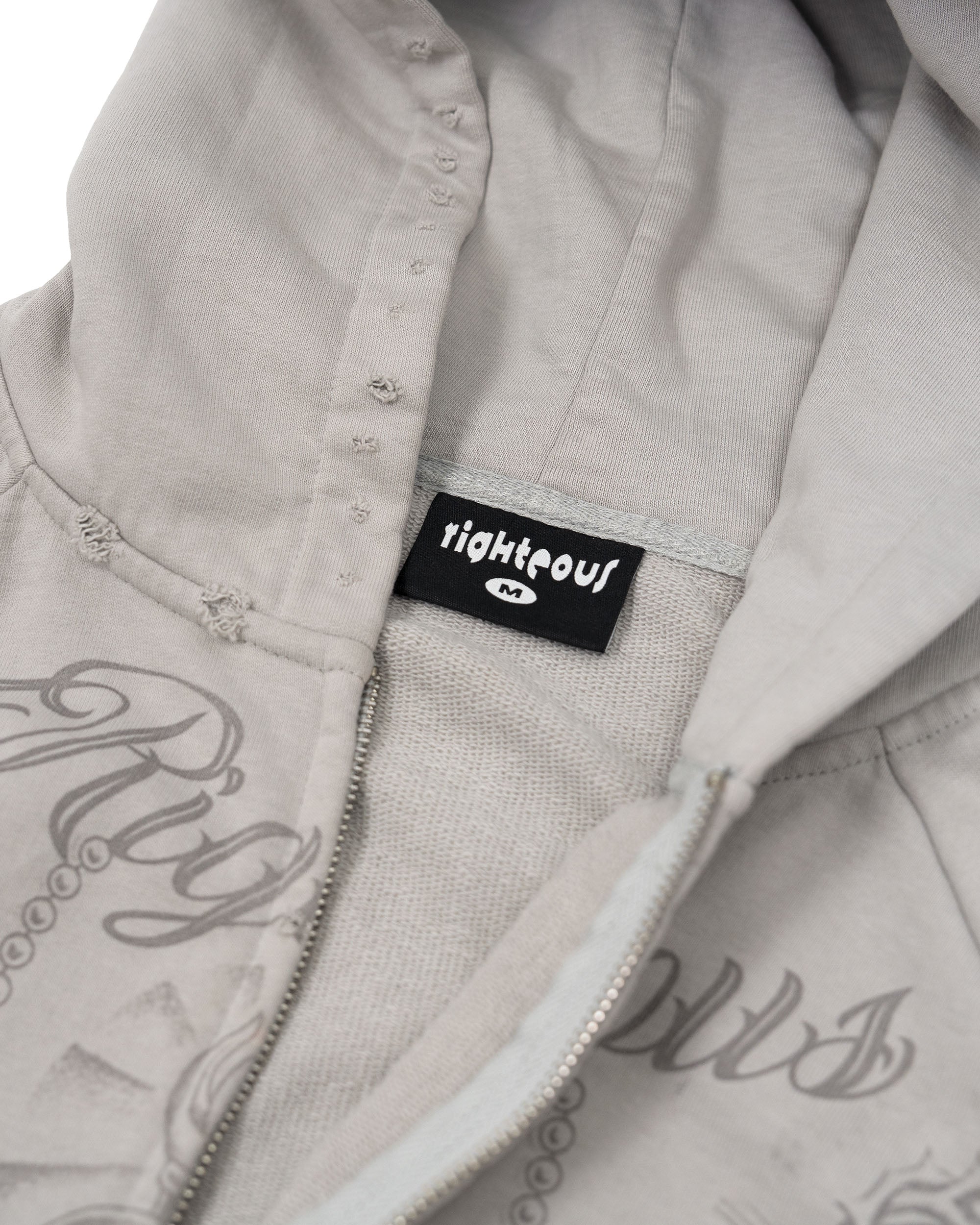 "Tatted Believer" Zip Up (Grey) - Image 2