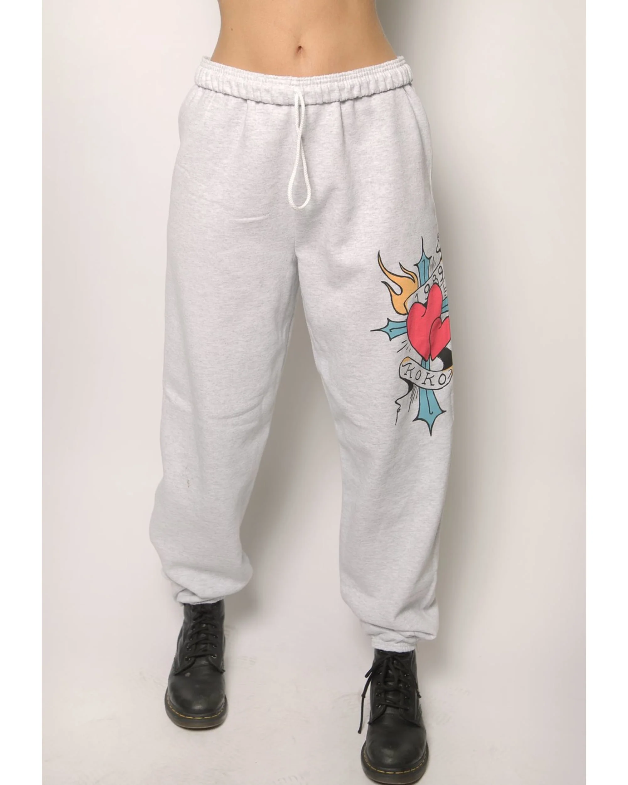 Tattooed Cross iamkoko.la Original Sweatpants - Image 8