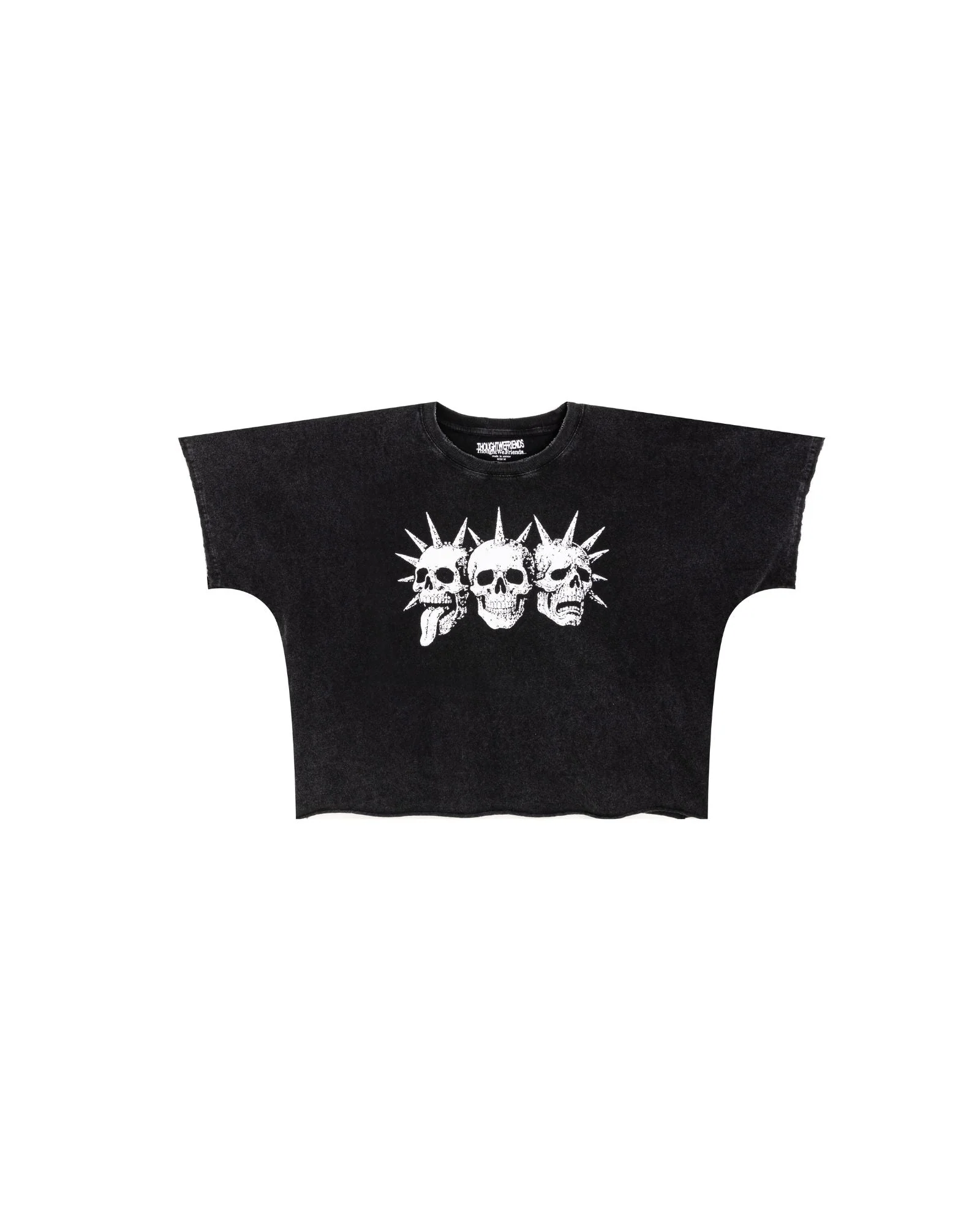 Tavius 3 Faces Loose T-shirt in Washed Black - Image 6