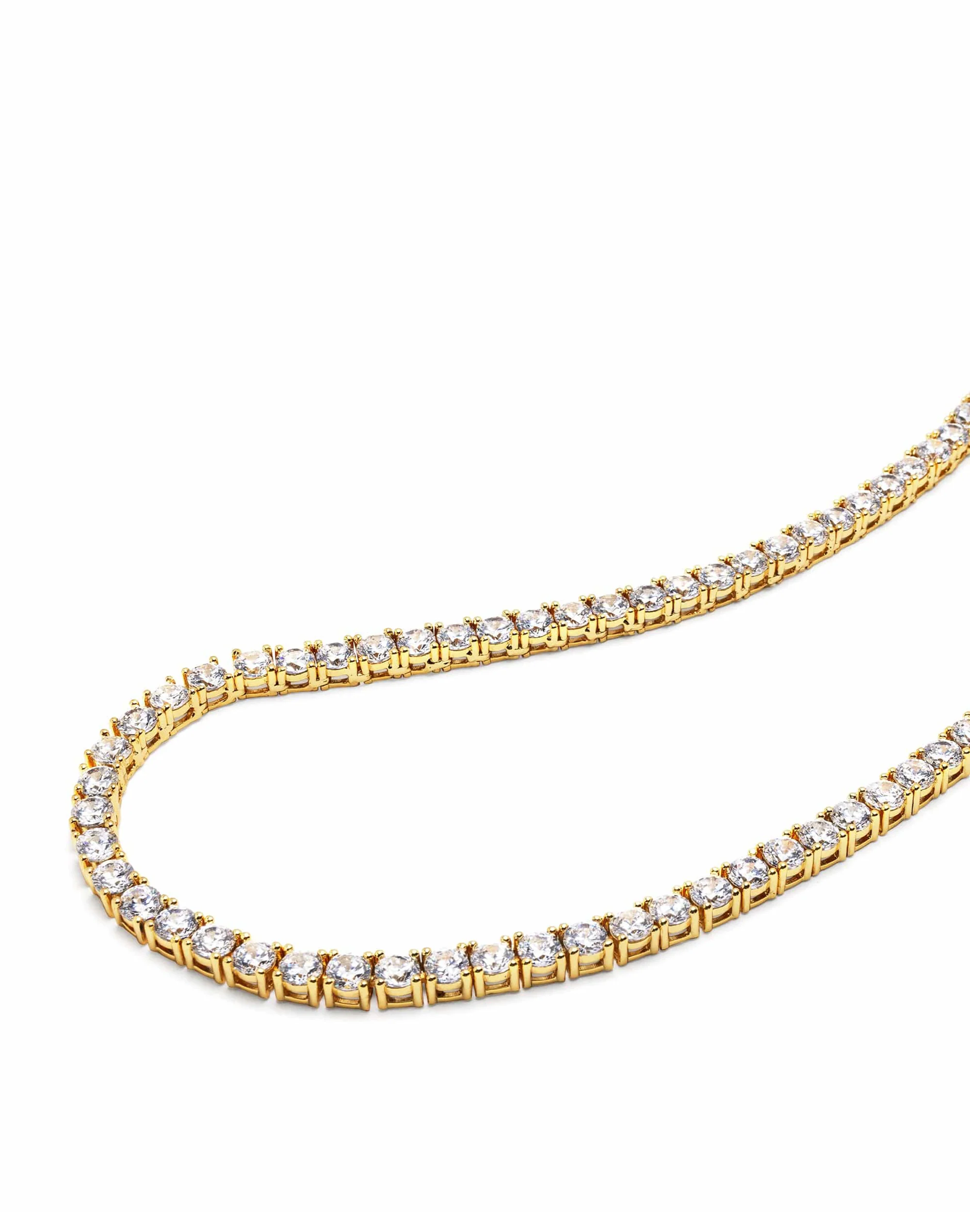Tennis Necklace in Gold - Image 3
