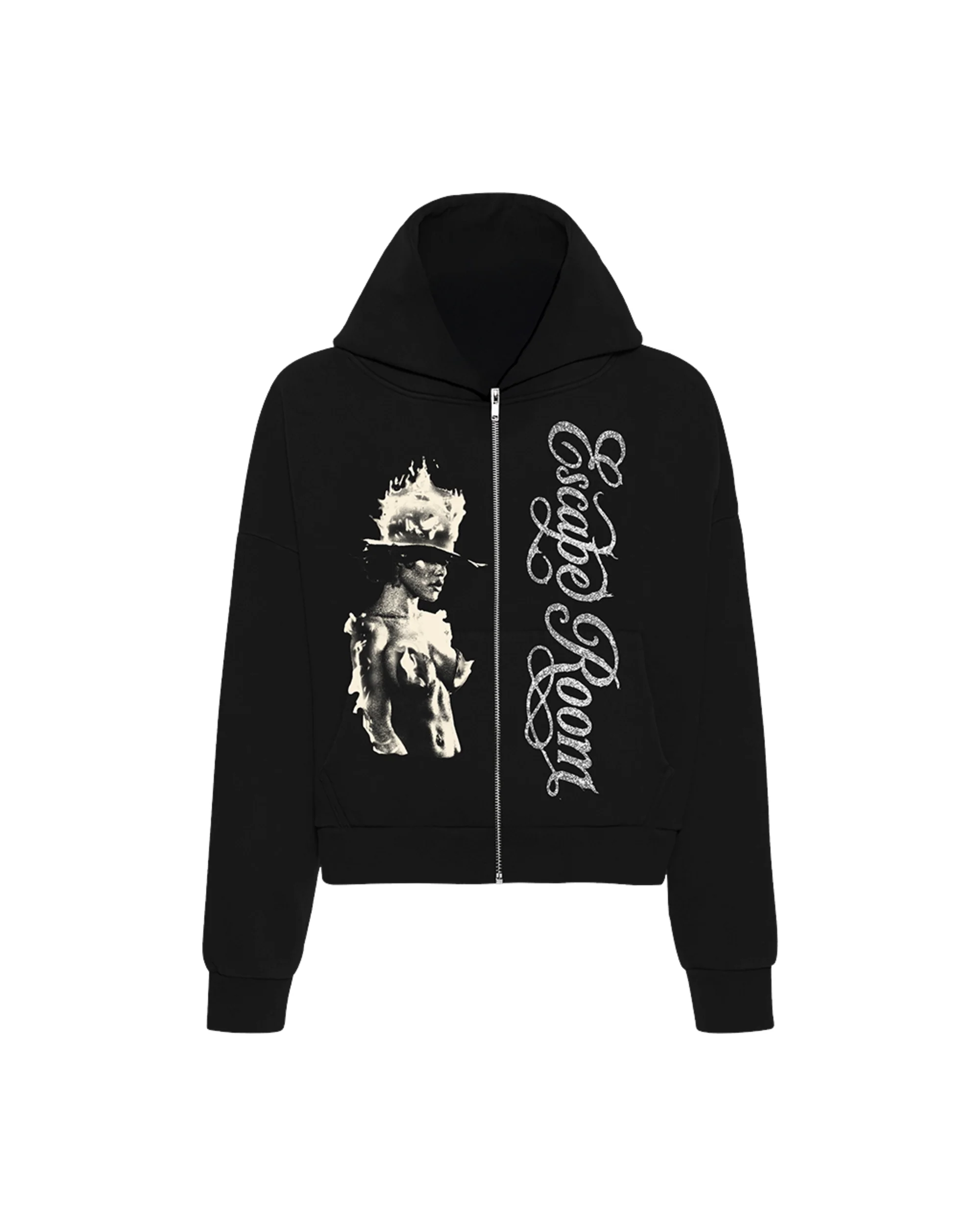 Tey's Note Zip Hoodie In Black