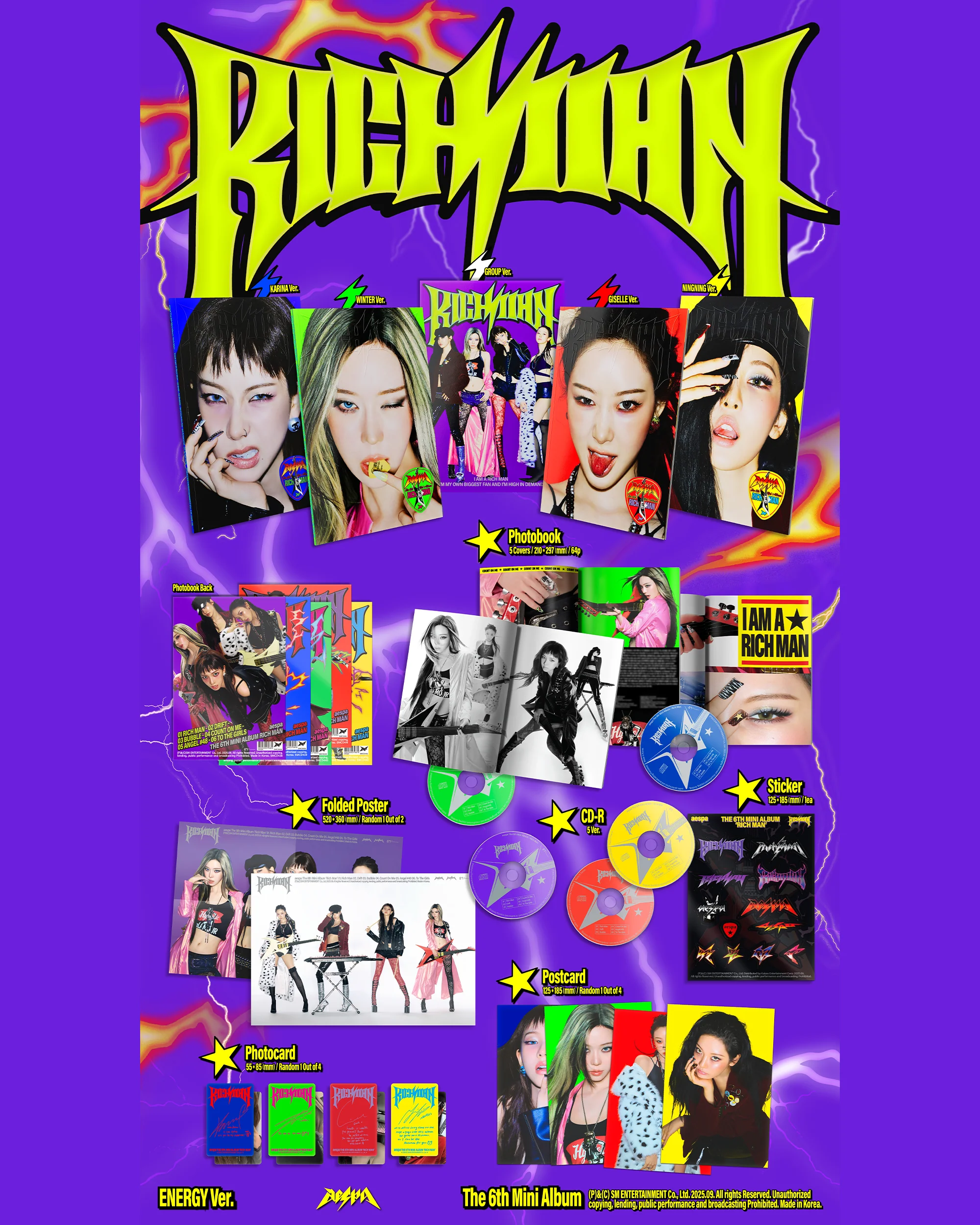 The 6th Mini Album 'Rich Man' (ENERGY Ver.) (NINGNING Version) - Image 2