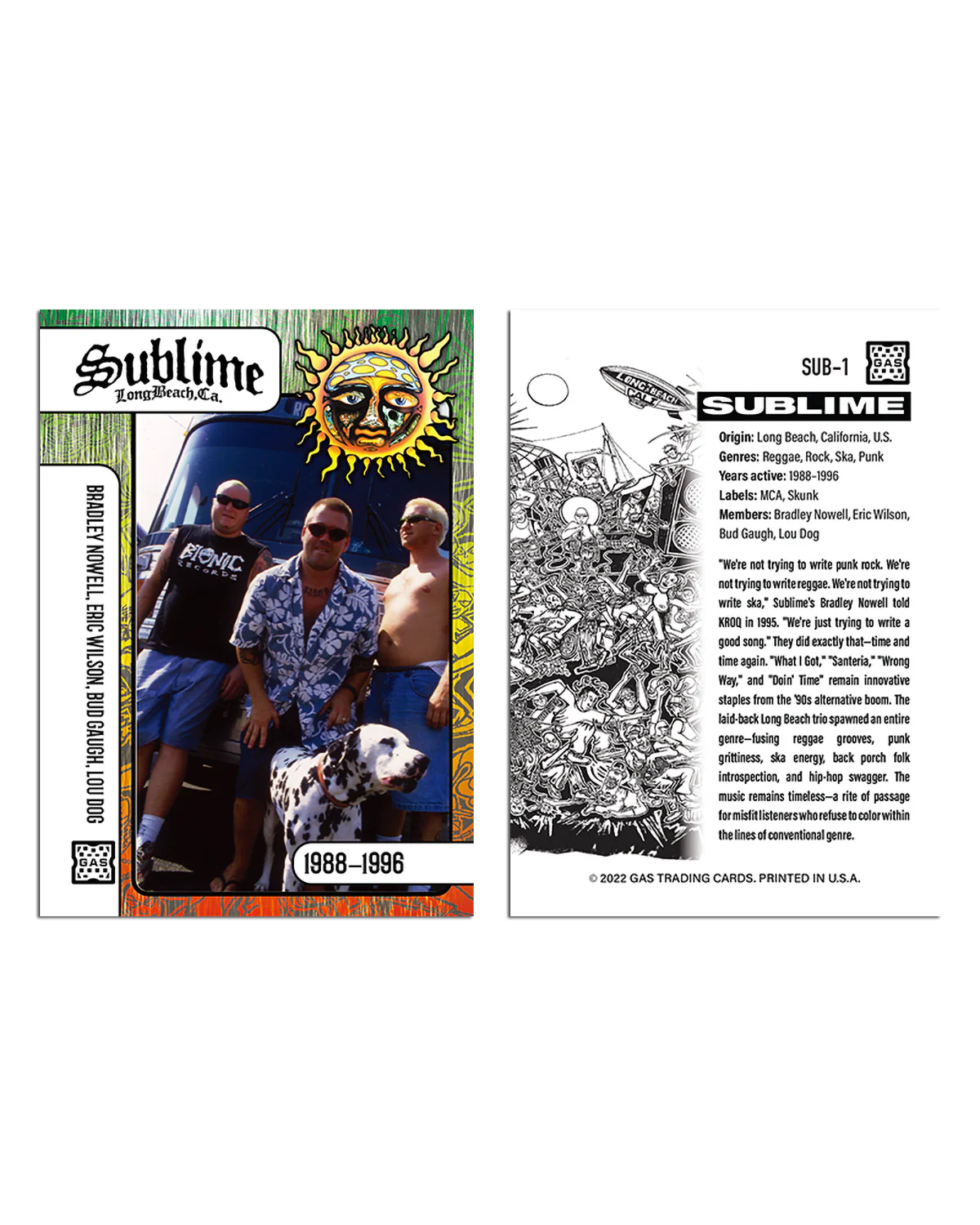 The Official Sublime GAS Trading Cards #1-3 Base Bundle - Image 12