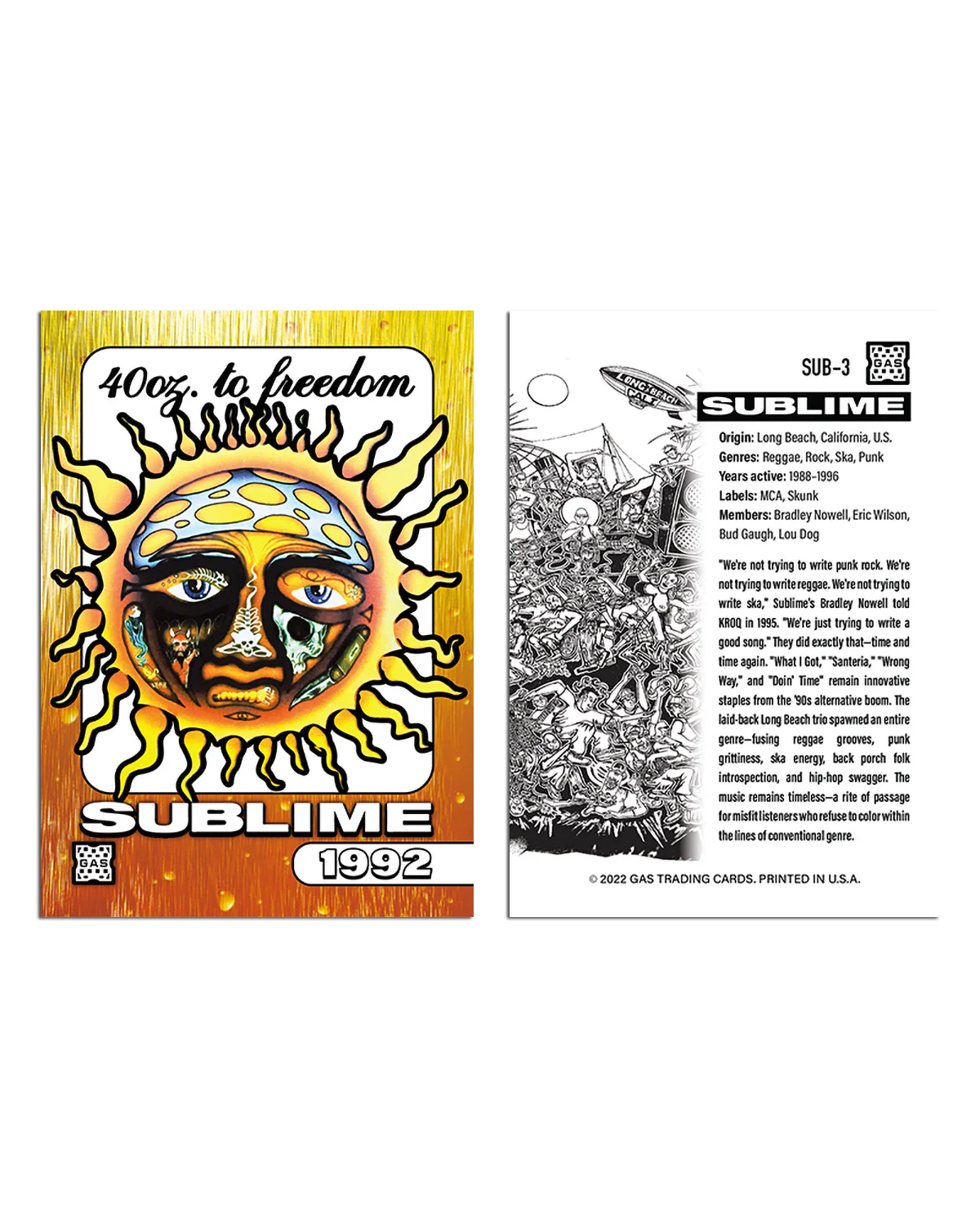 The Official Sublime GAS Trading Cards #1-3 Base Bundle - Image 14