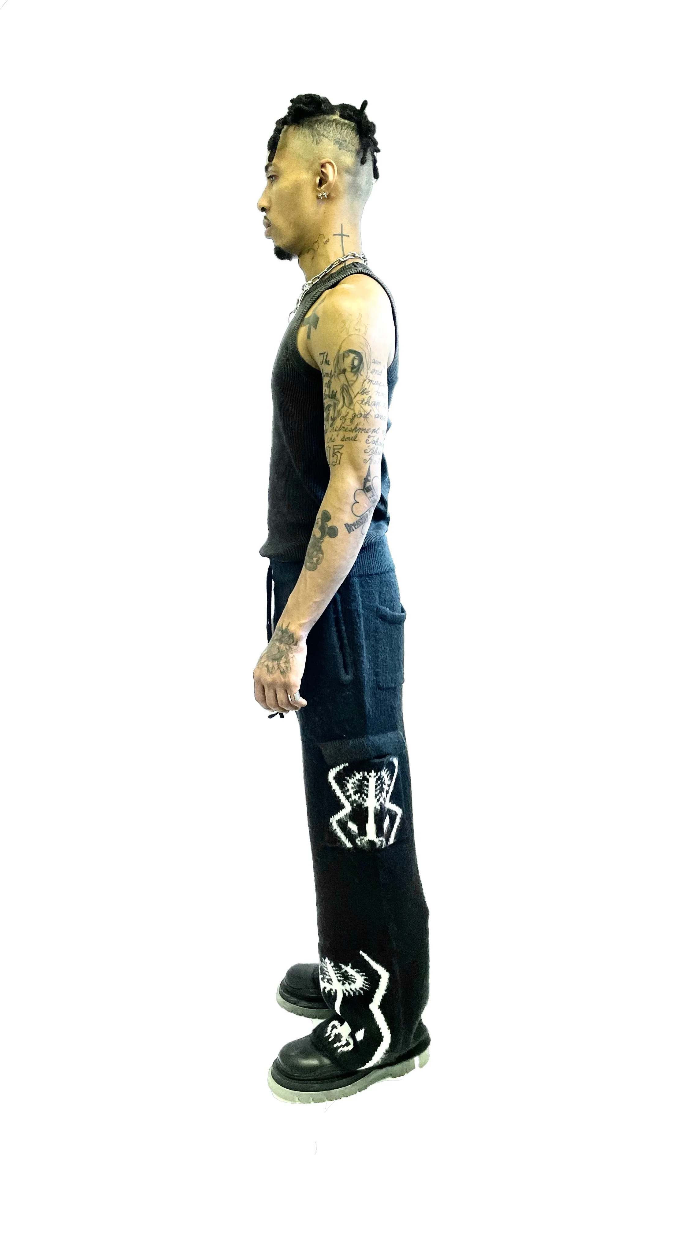 The Sacred Tree Mohair Flared Cargos (BLK) - Image 10