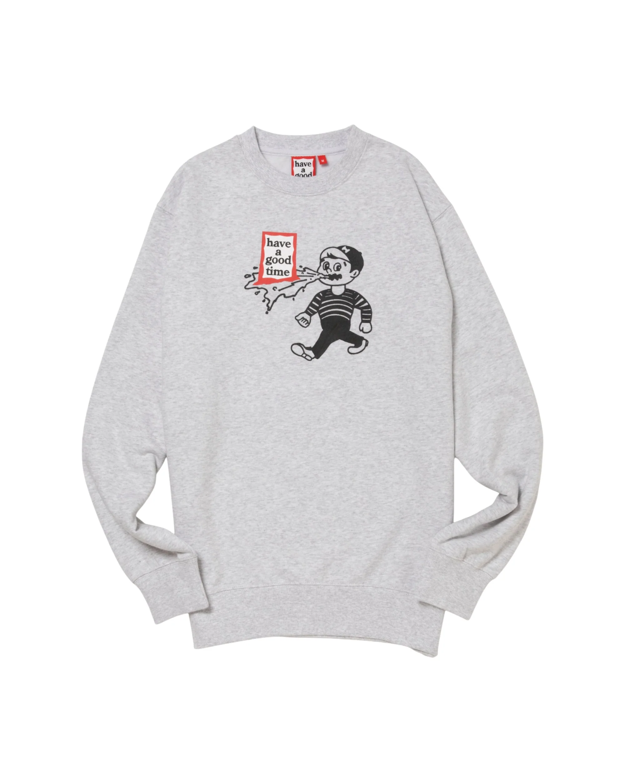 THROW UP MAN FRAME CREWNECK FL - ASH GRAY