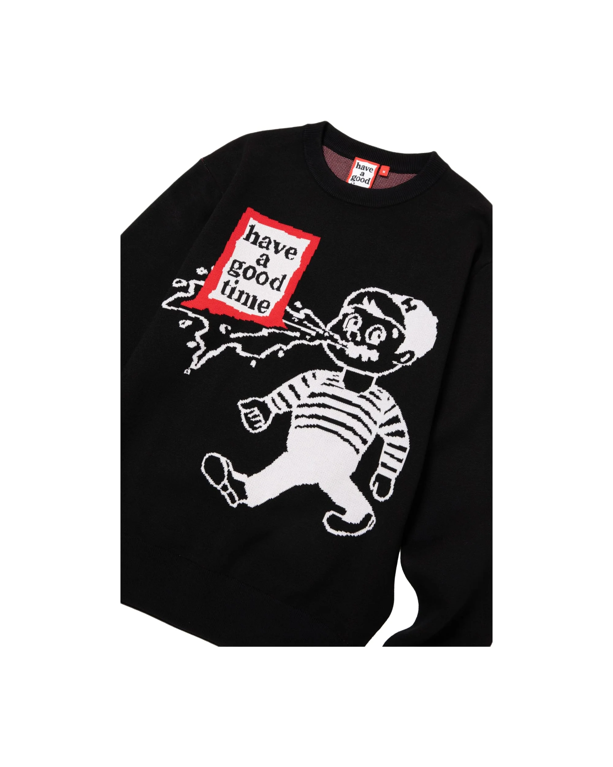 THROW UP MAN FRAME KNIT SWEATER BLACK - Image 3