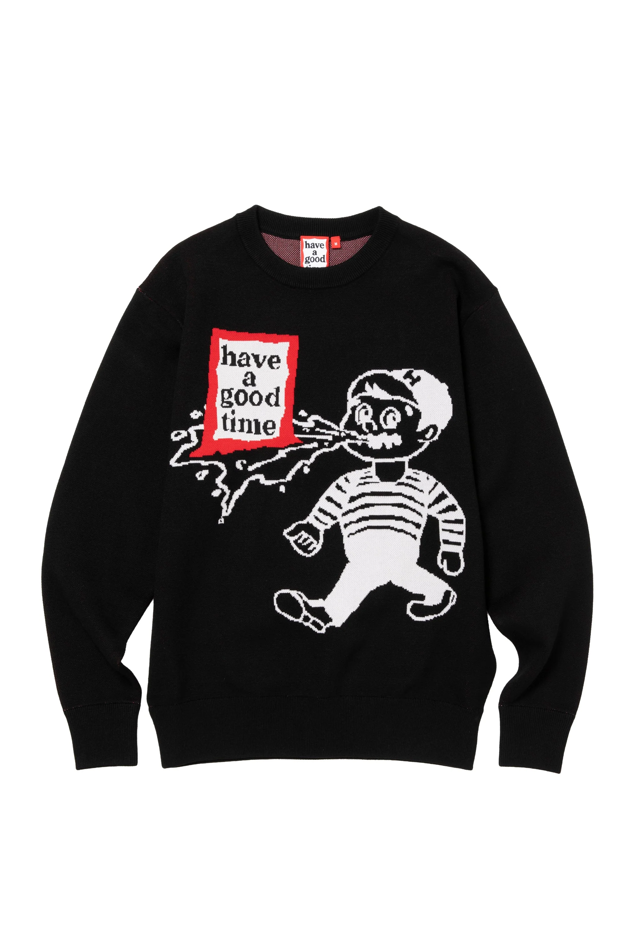THROW UP MAN FRAME KNIT SWEATER BLACK - Image 9