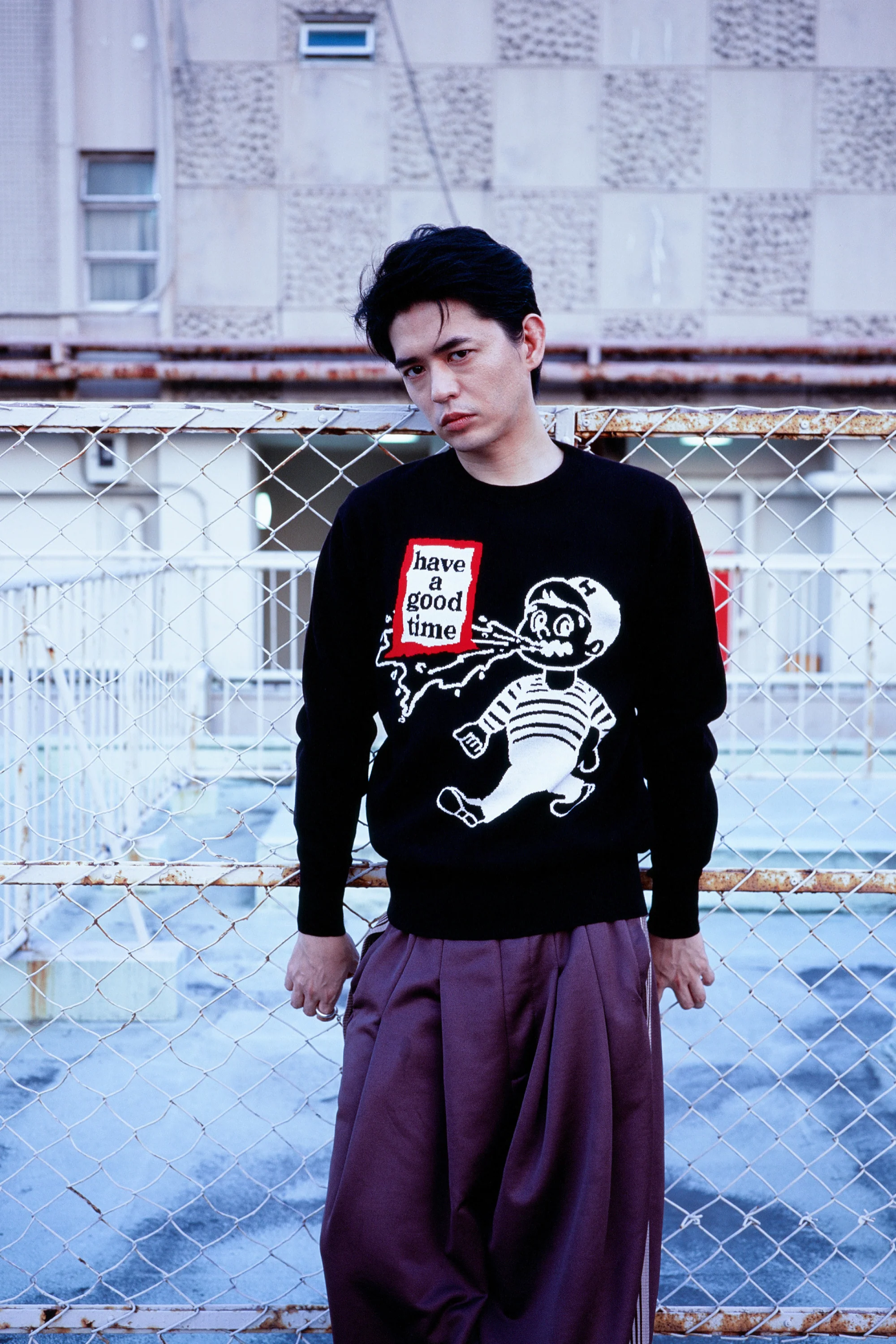 THROW UP MAN FRAME KNIT SWEATER OFF WHITE - Image 16