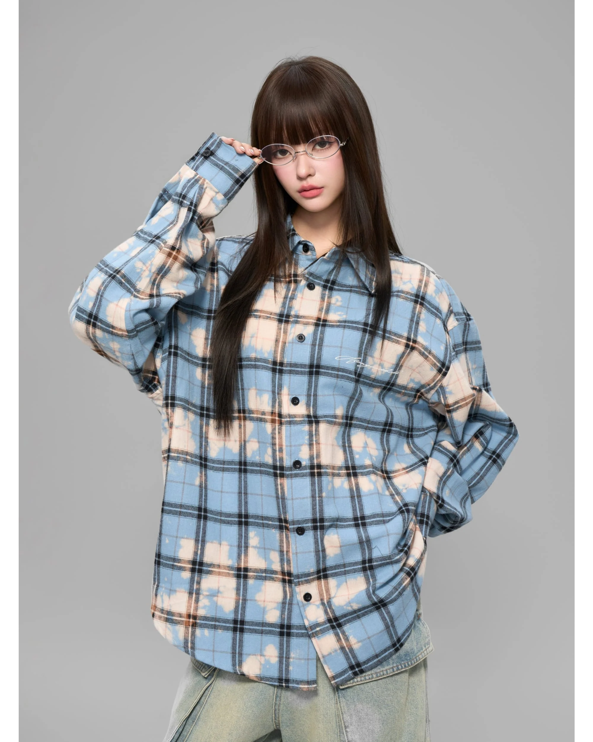 Tie-dye check shirt - Image 11