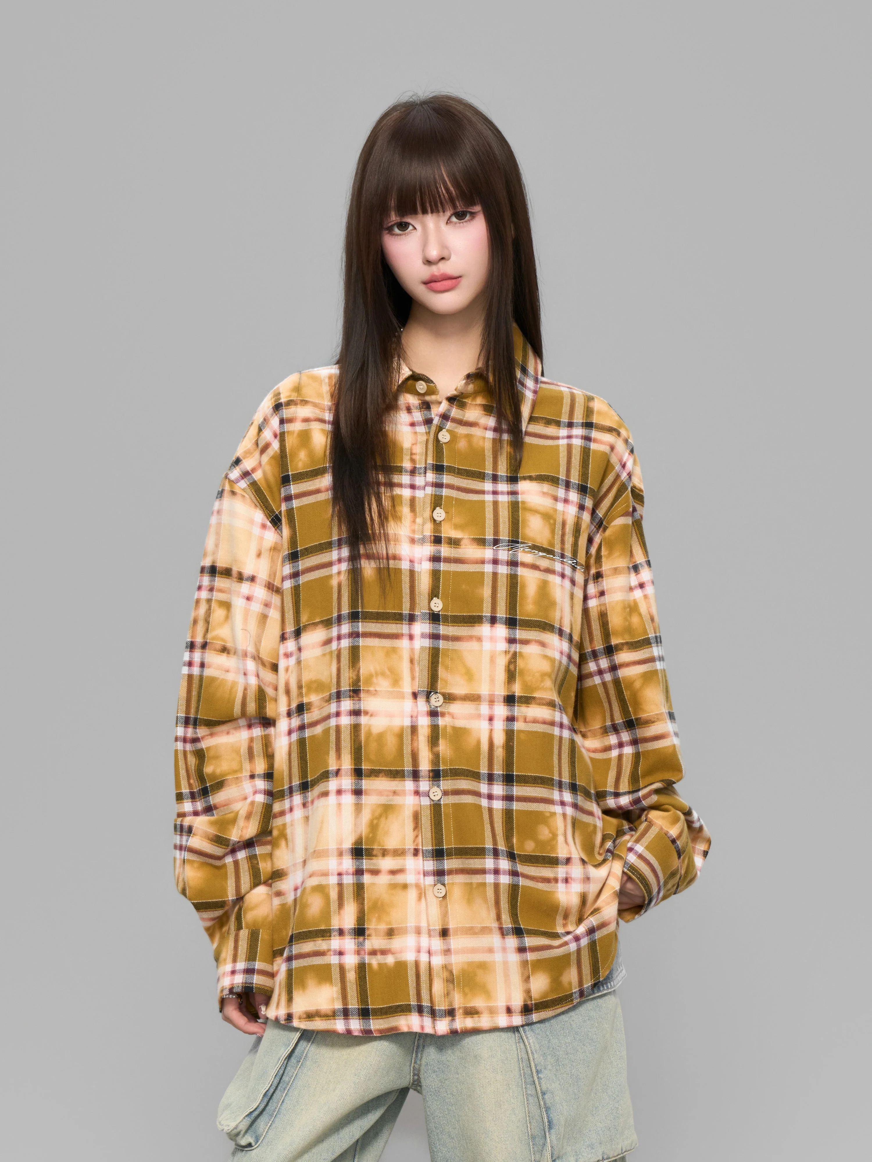 Tie-dye check shirt - Image 14