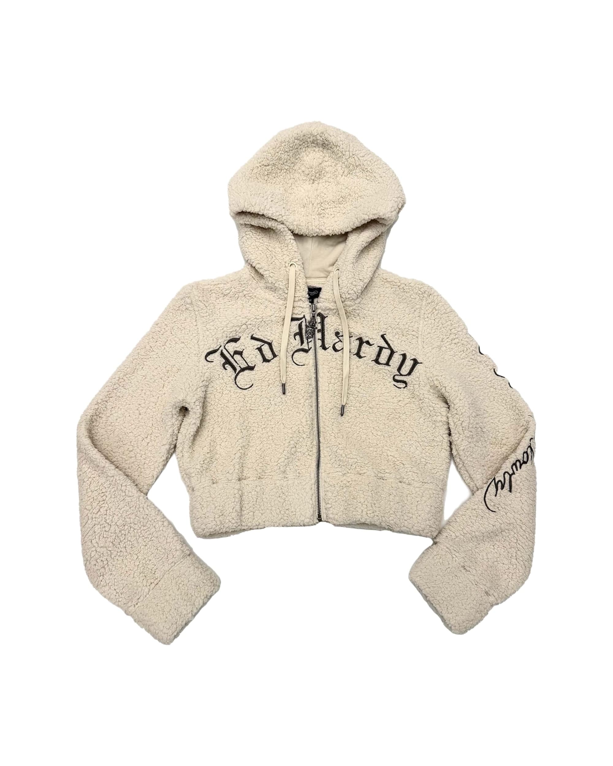 Tiger Hooded Sherpa Zip Up Jacket