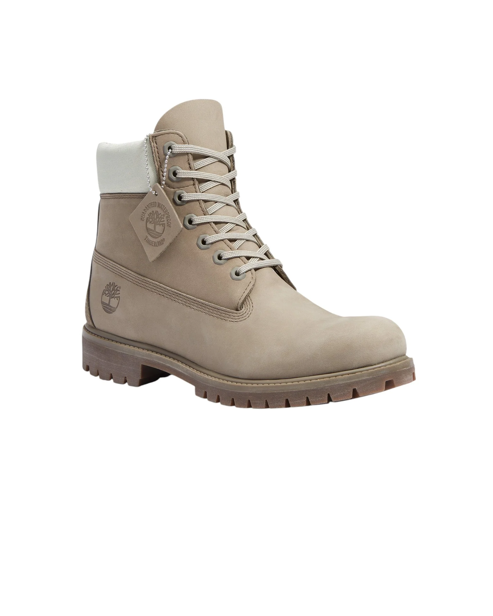 Timberland Premium 6-Inch Boot - Medium Grey Nubuck w/ Light Green - Image 5