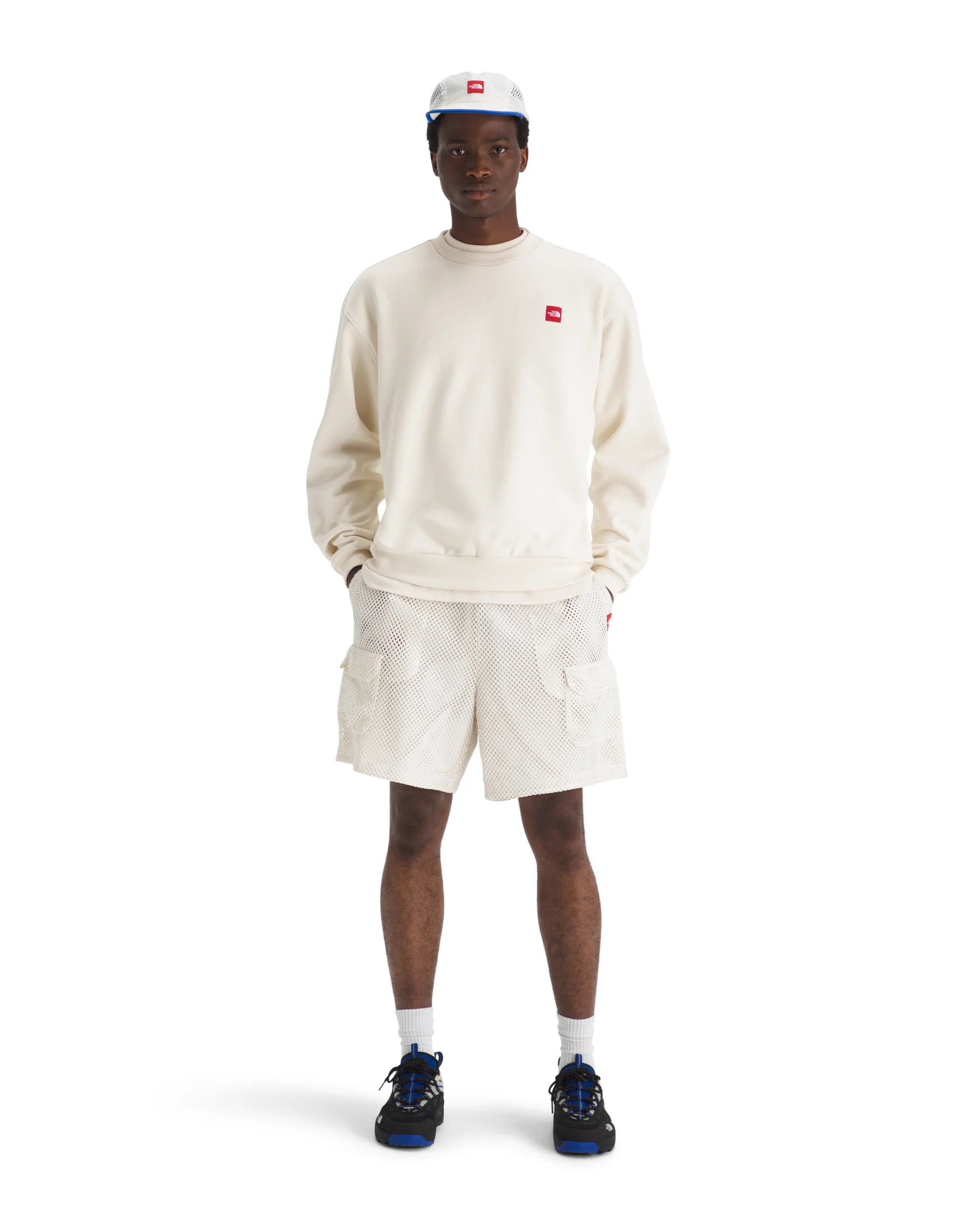 TNF MEN'S TNF™ RED BOX CREW - WHITE - Image 3