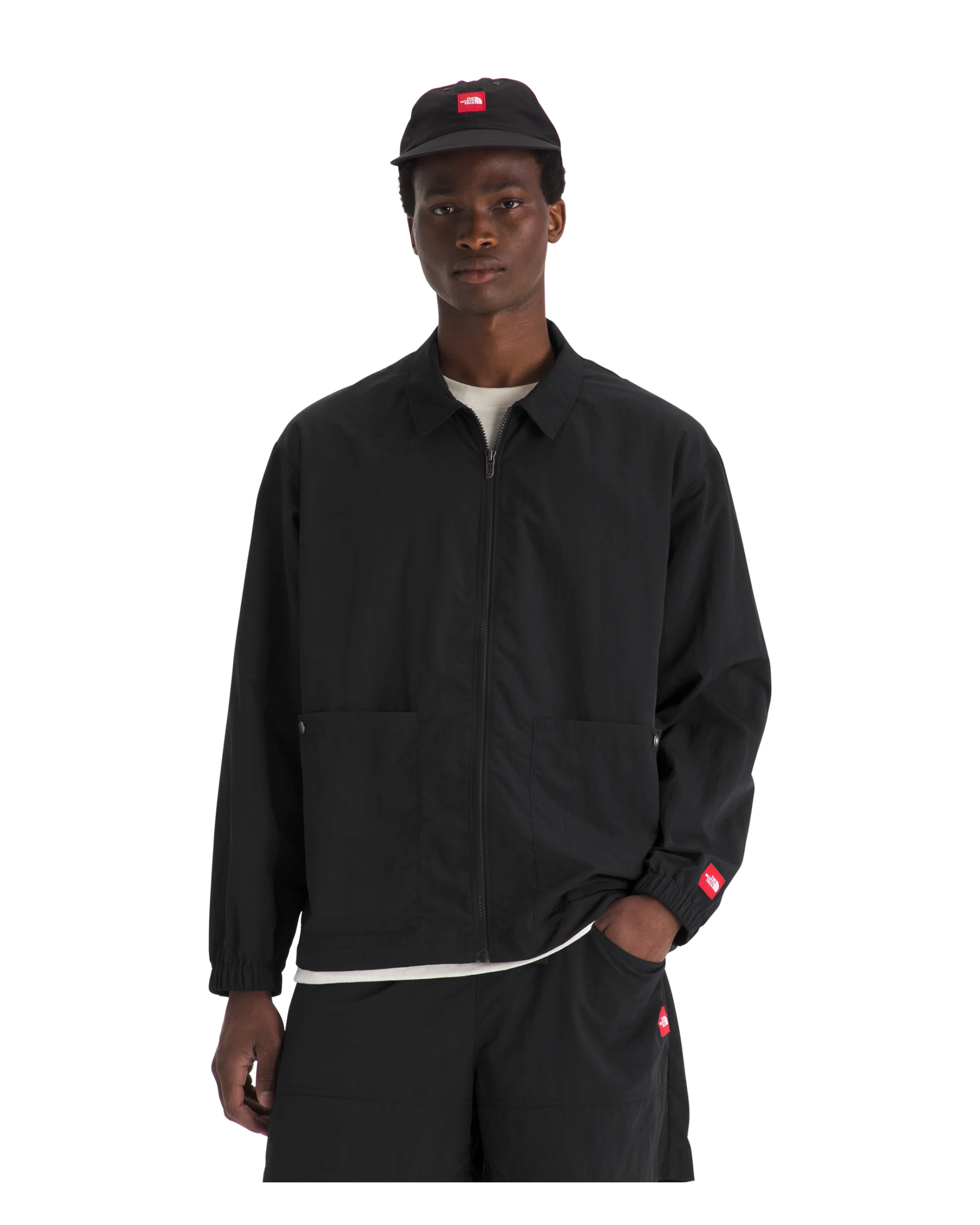 TNF MEN'S TNF™ RED BOX NYLON L/S SHIRT BLACK