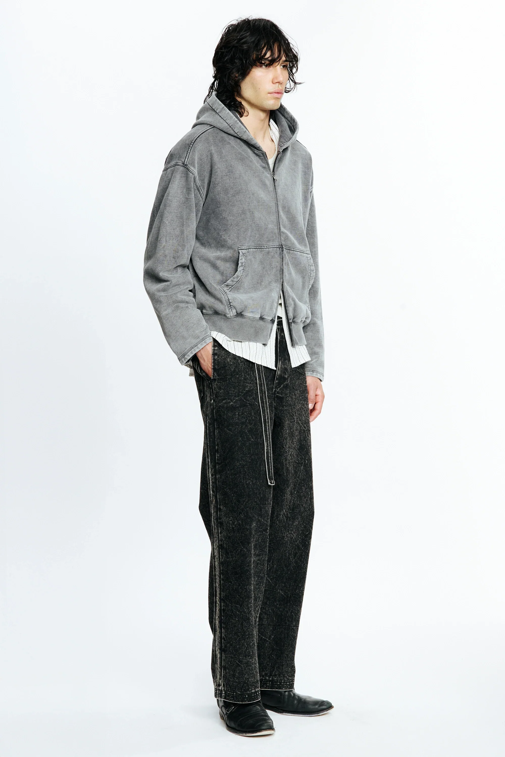 TOUR ZIP HOOD - BLACK SNOW - Image 5