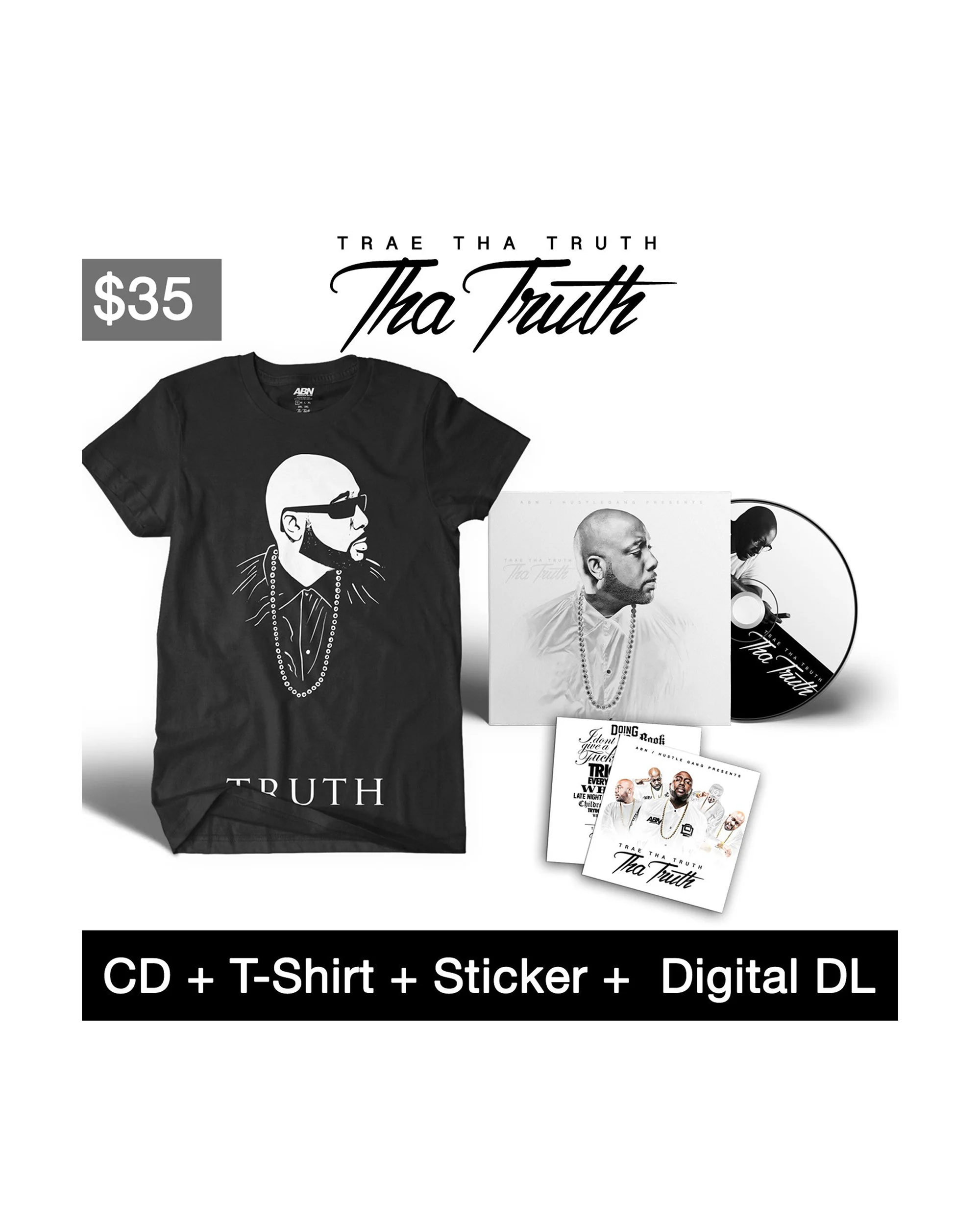 Trae Tha Truth - "Tha Truth" CD + T-Shirt Bundle - Image 3