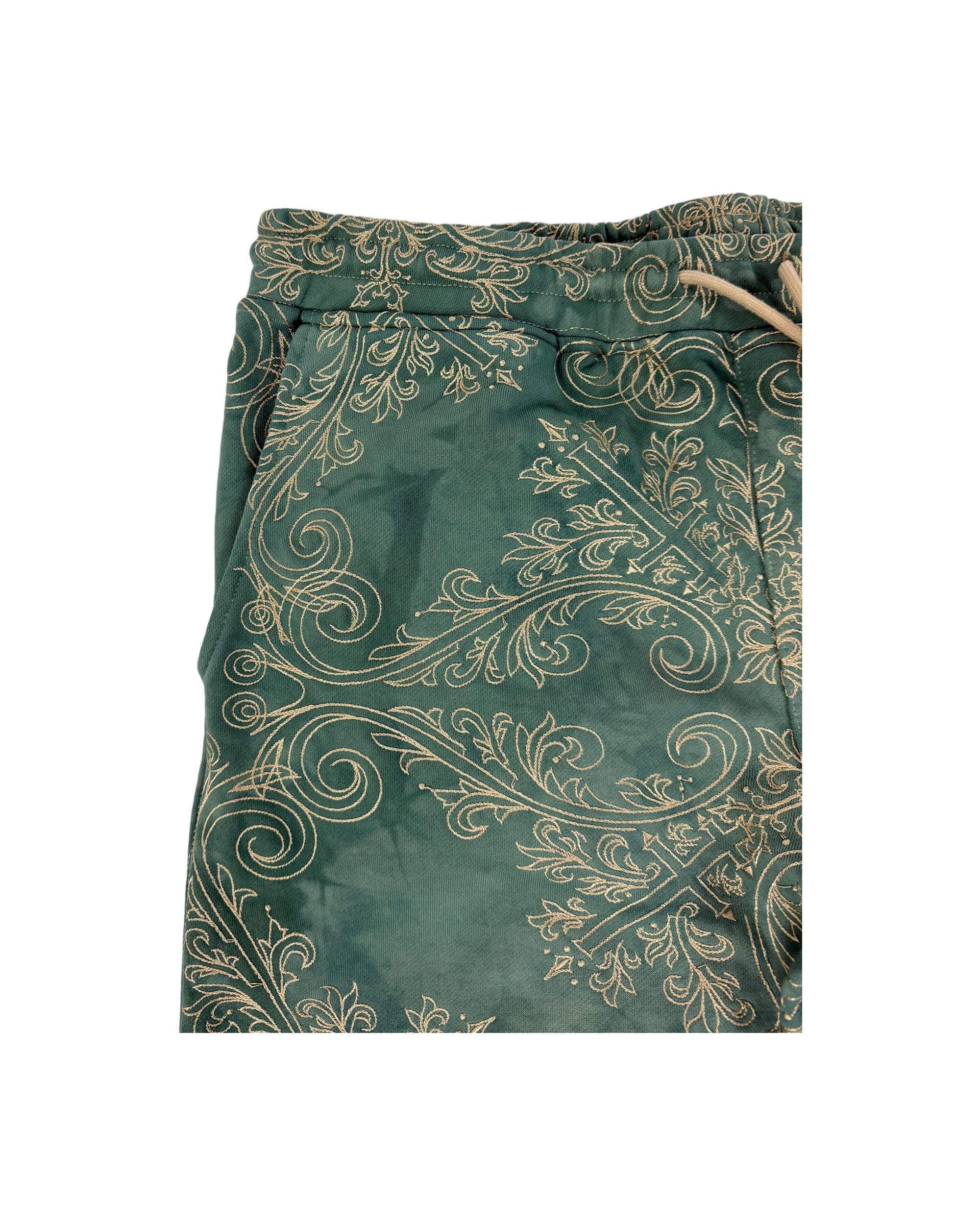 TRANCE SWEATPANTS (GREEN & GOLD) - Image 3