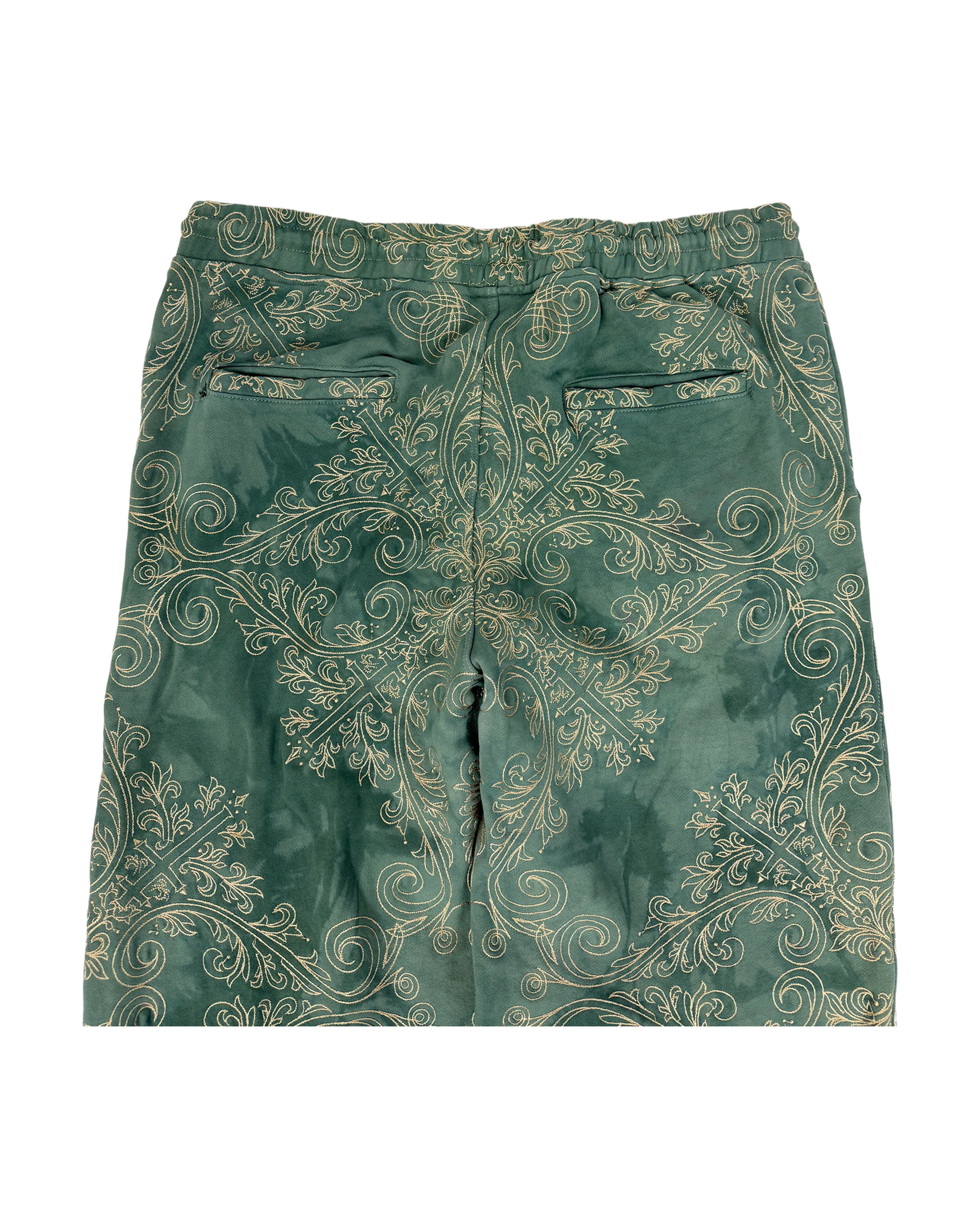 TRANCE SWEATPANTS (GREEN & GOLD) - Image 4