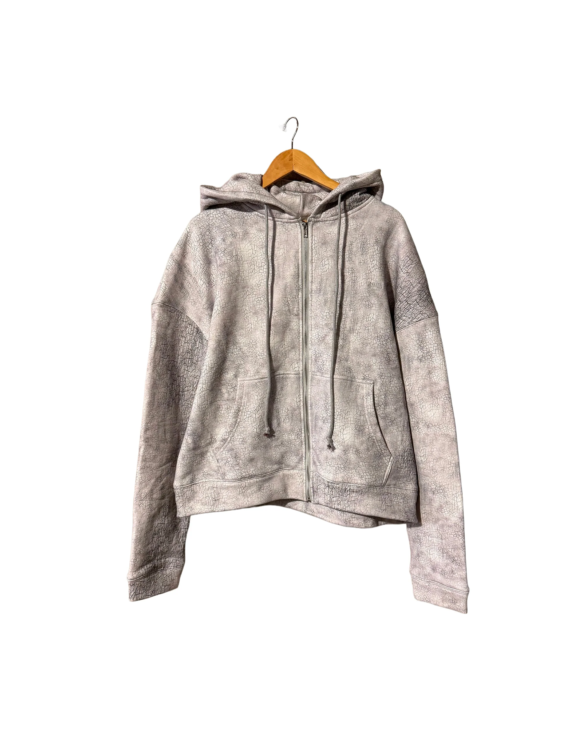 Trompe L'oeil Cracked Zip Up