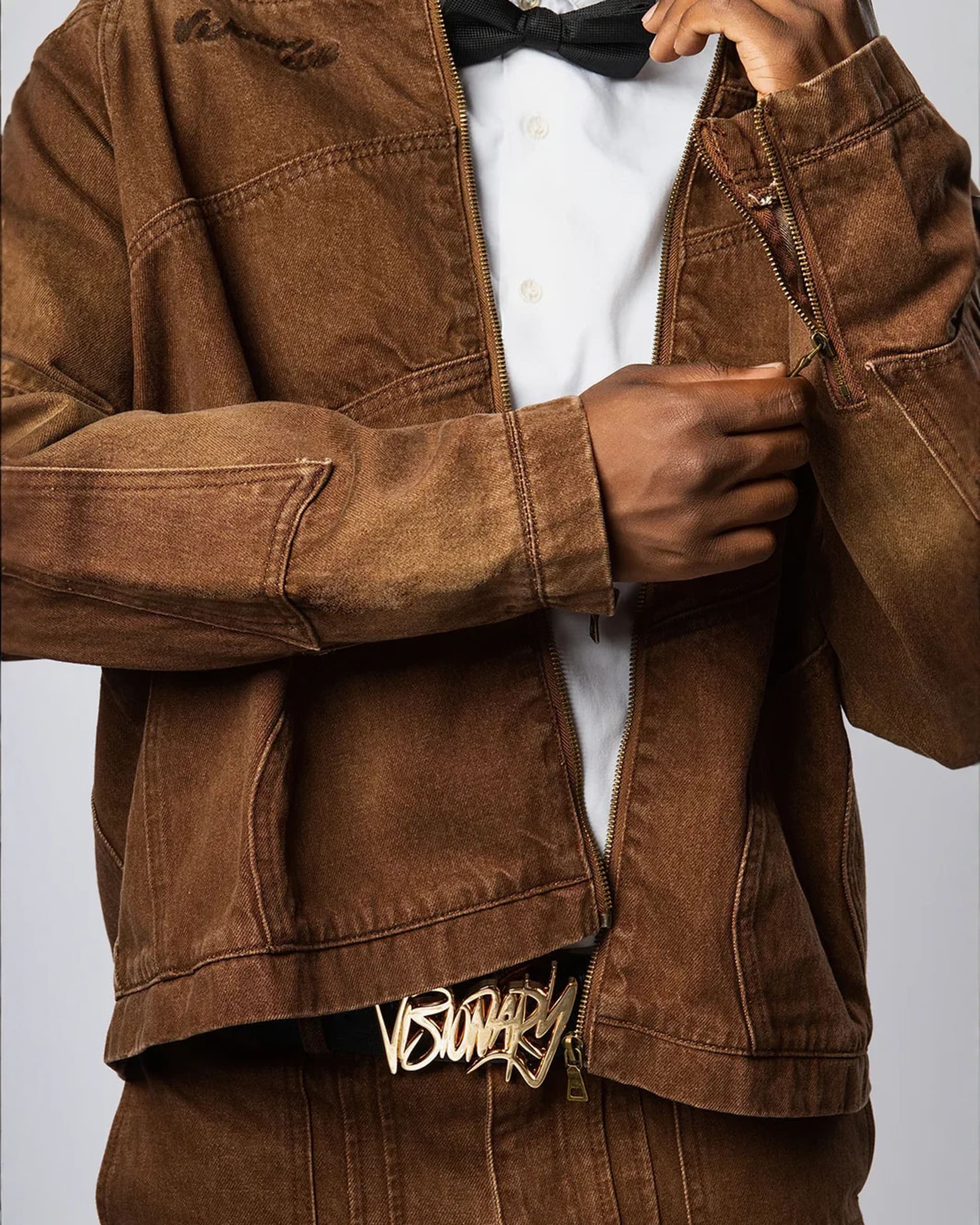 "TWIST OF FATE" WORK JACKET (BROWN) - Image 3
