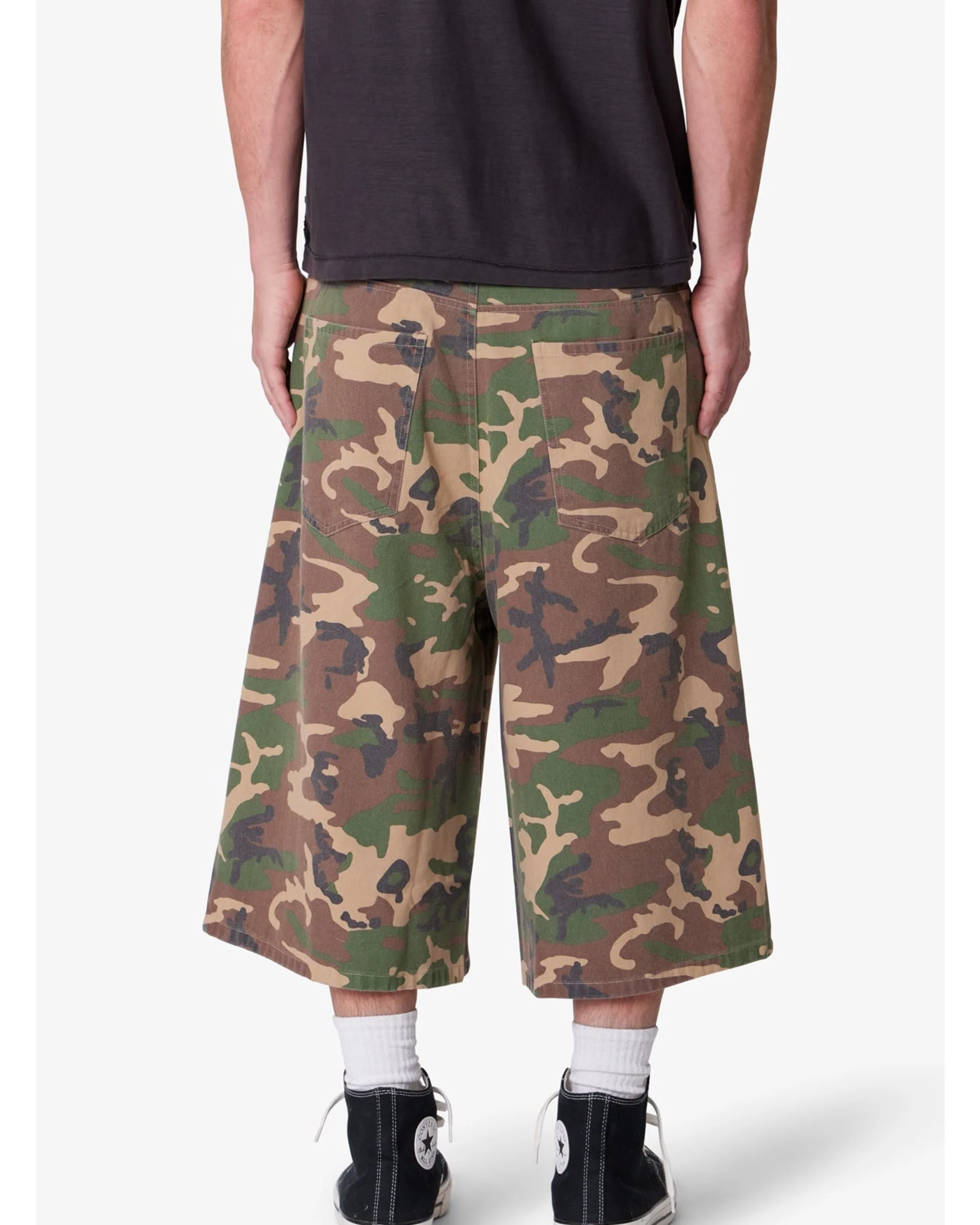 Ultra Baggy Camo Twill Shorts - Woodland Camo - Image 3
