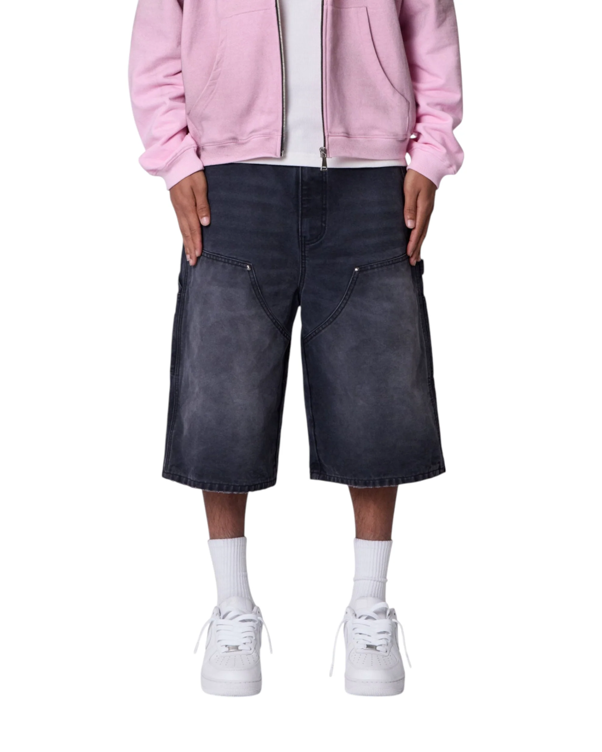 Ultra Baggy Carpenter Shorts - Washed Black - Image 2