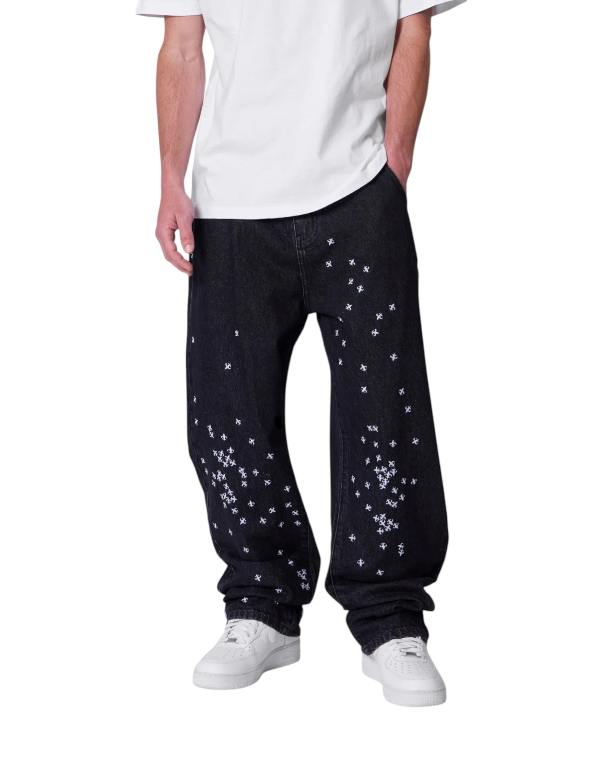 Ultra Baggy Le Fleur Denim - Black - Image 4