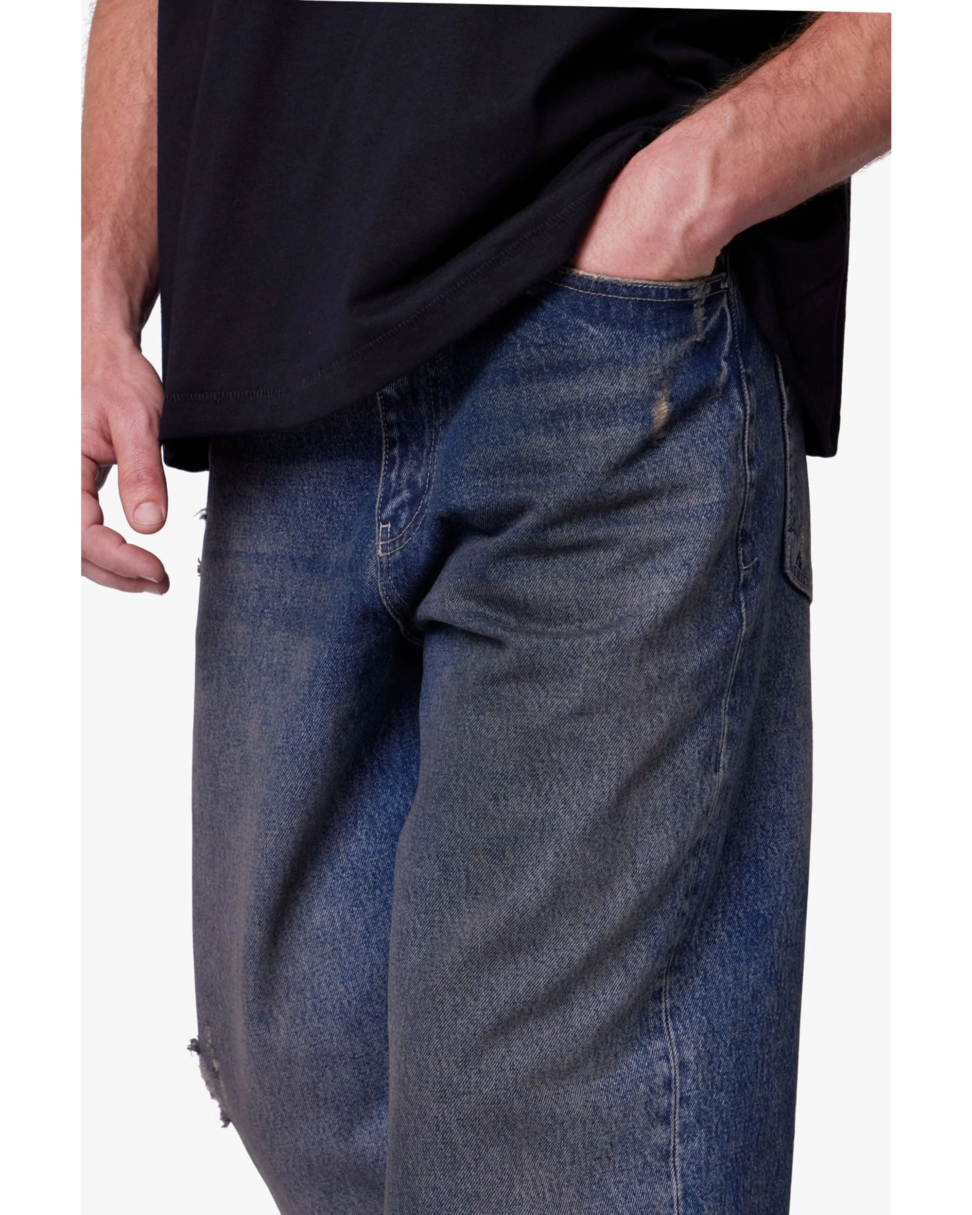 Ultra Baggy Oil Denim - Medium Blue - Image 3