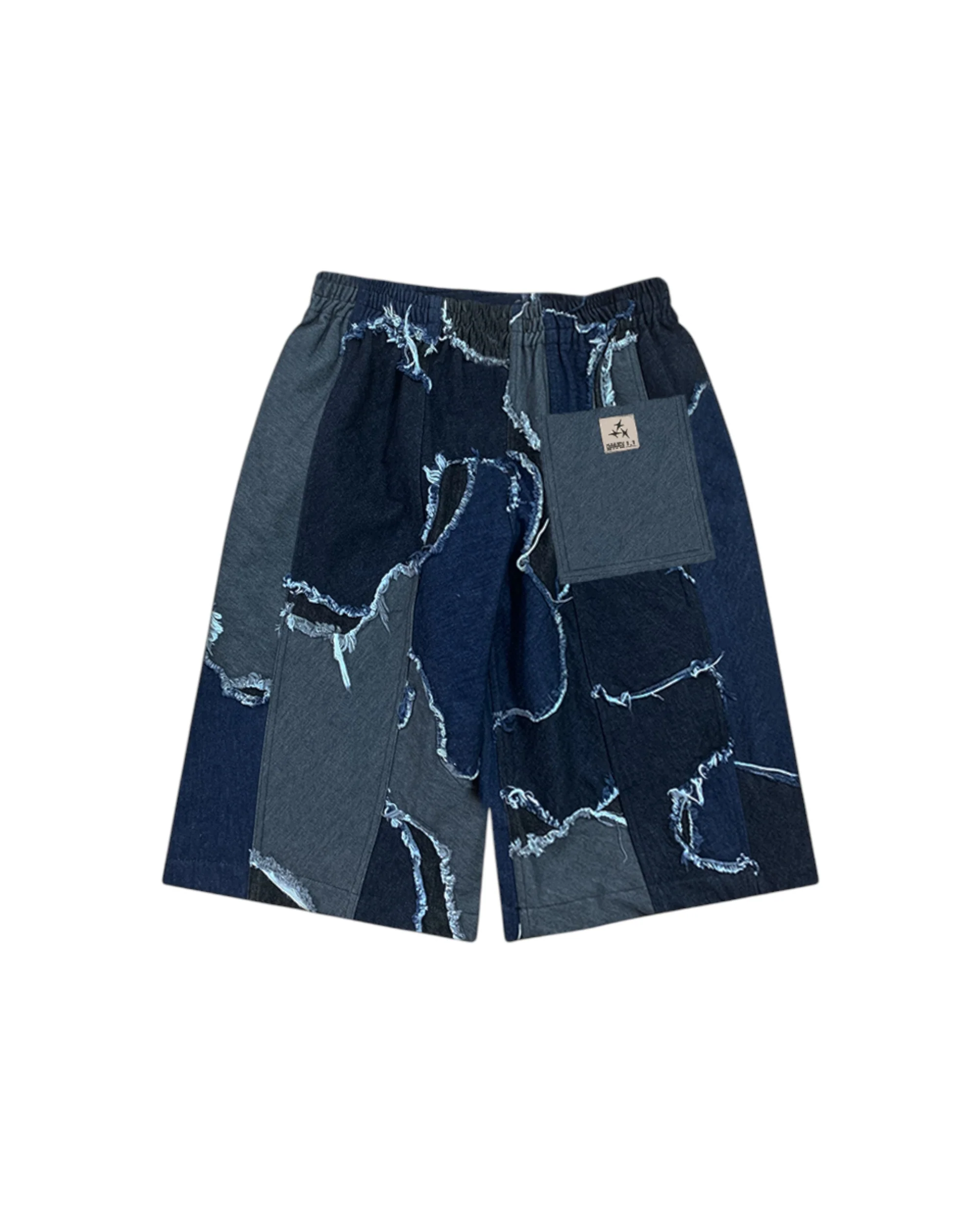 UPRS Wide Leg Camo Denim Jorts - Image 2