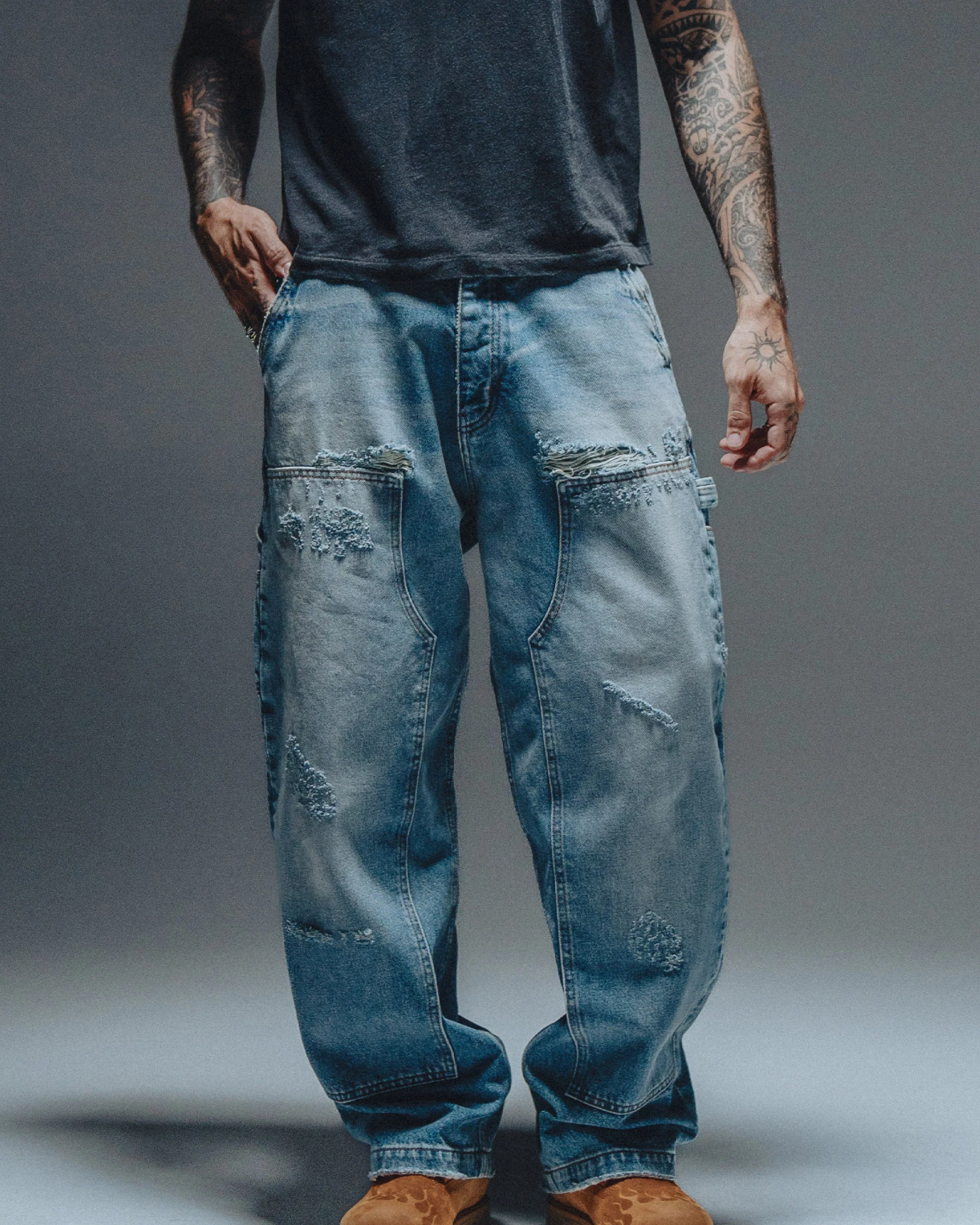 Utility Denim - Light Wash - Image 3