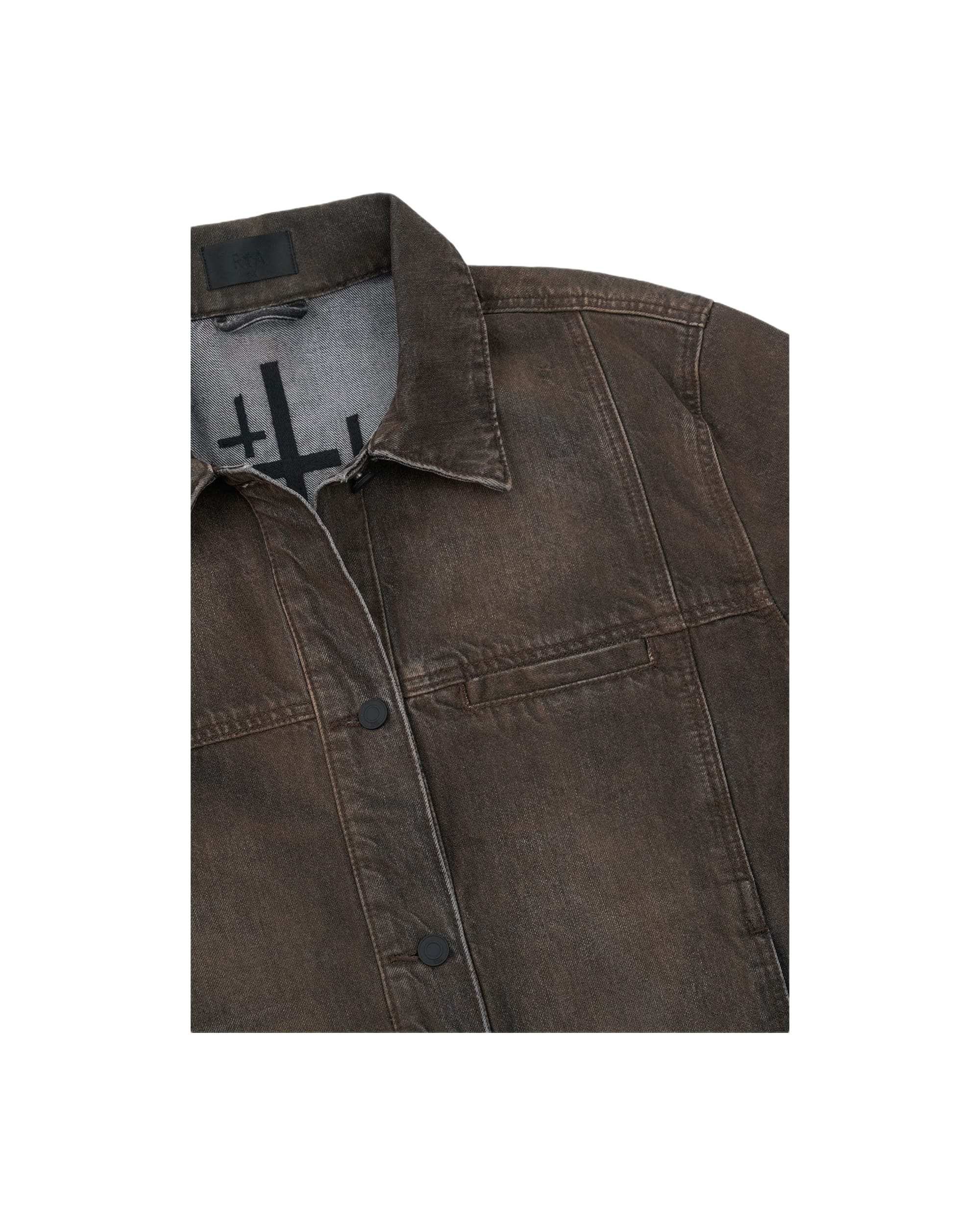 VALENTIANO DENIM JACKET | MOCHA DRIFT - Image 4
